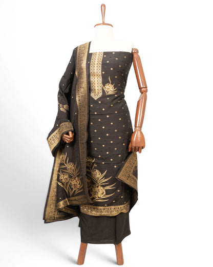 Vaanya Banaras Silk Butta Black Salwar Suit Set