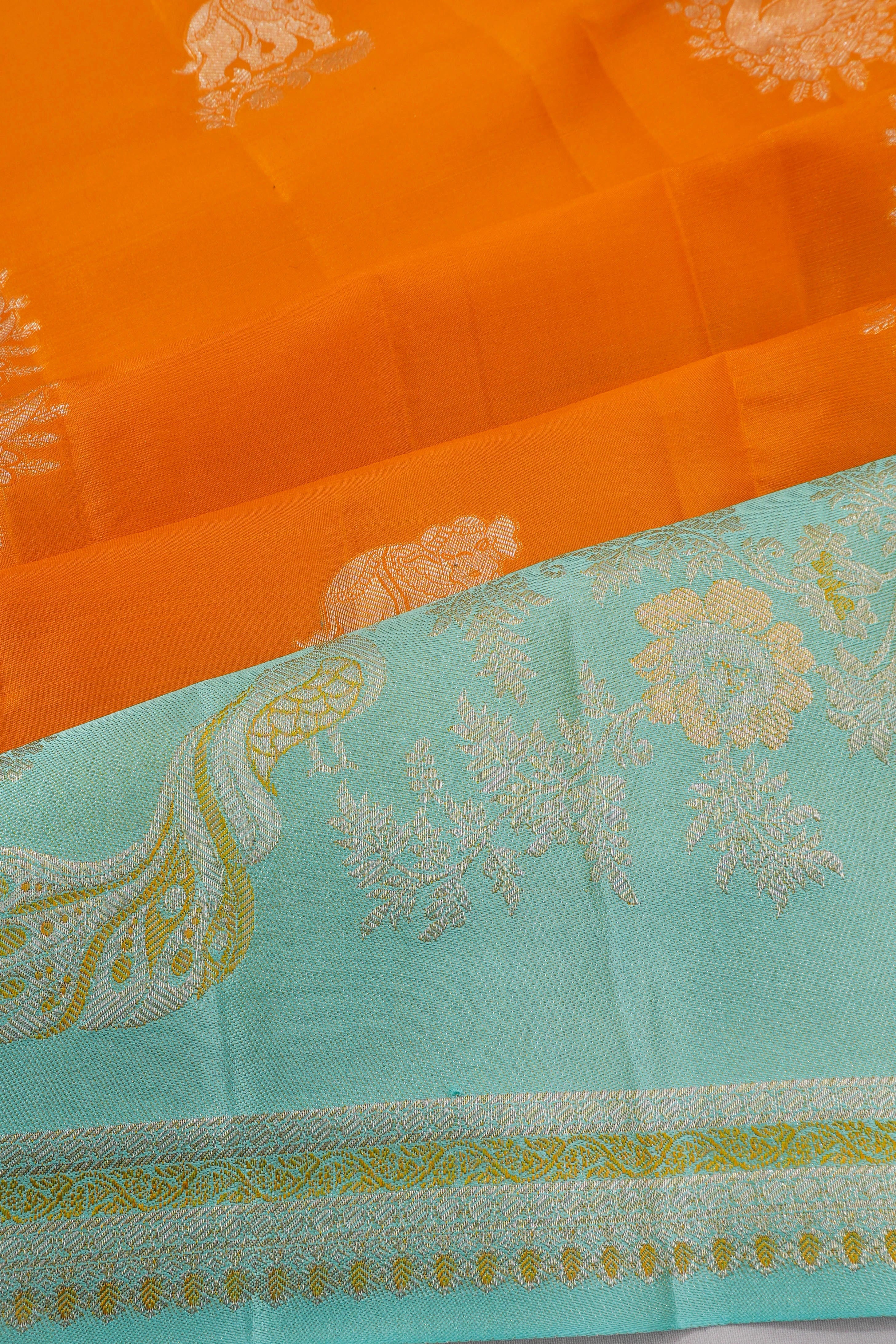 Taranga Kanchi Silk Butta Yellow Saree