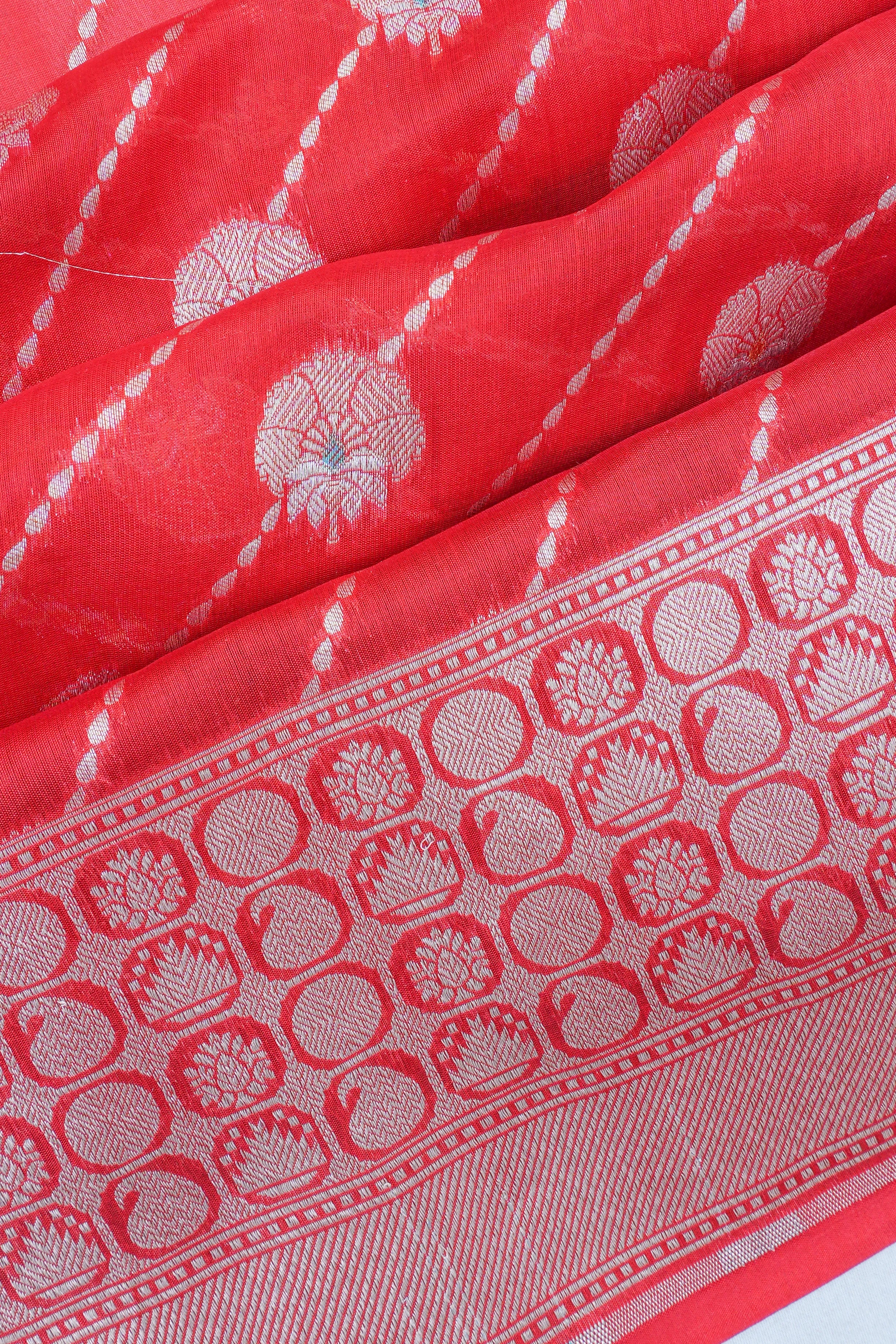Banarasi Silk Brocade Red Saree