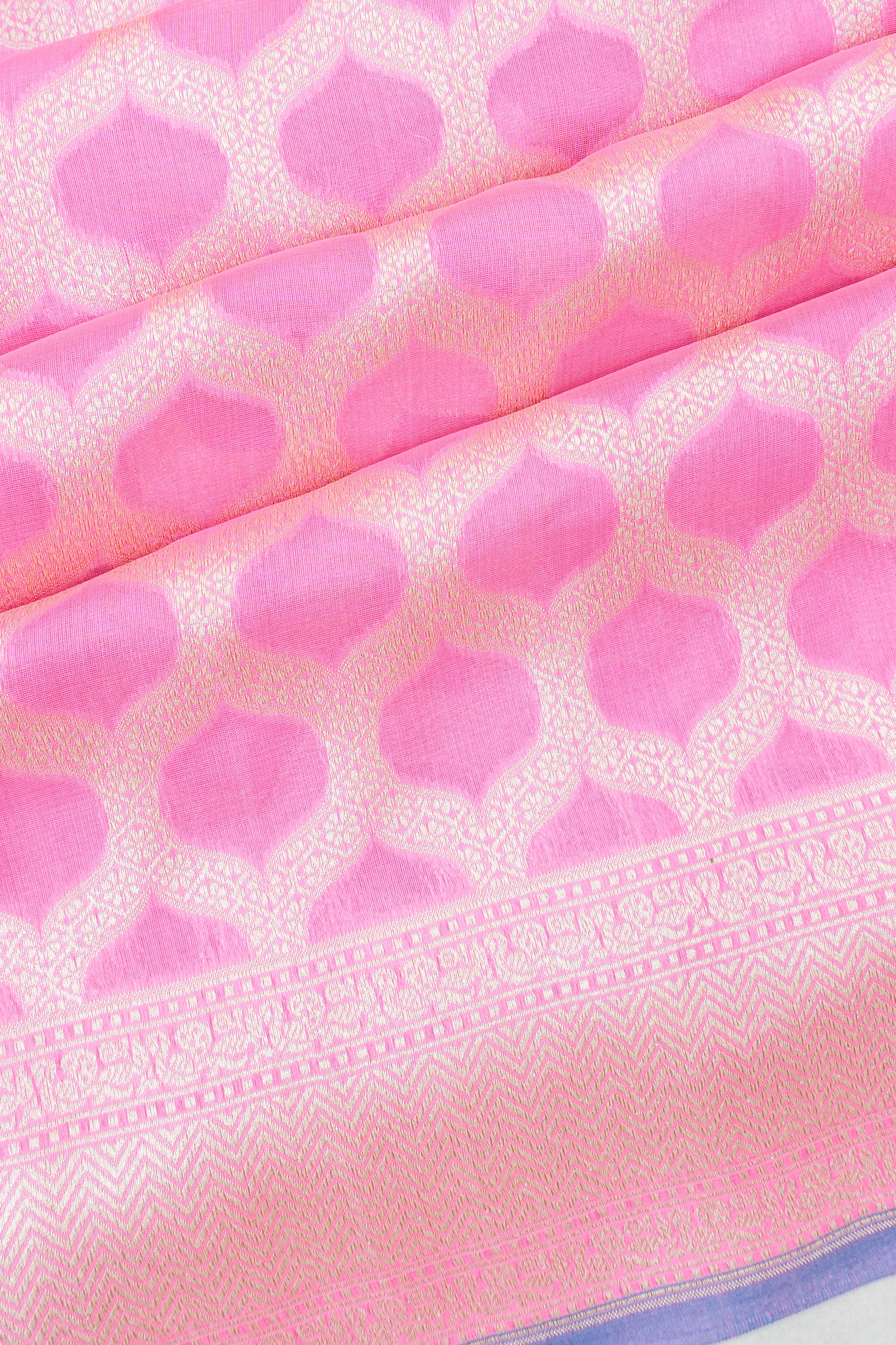 Banarasi Silk Brocade Baby Pink Saree