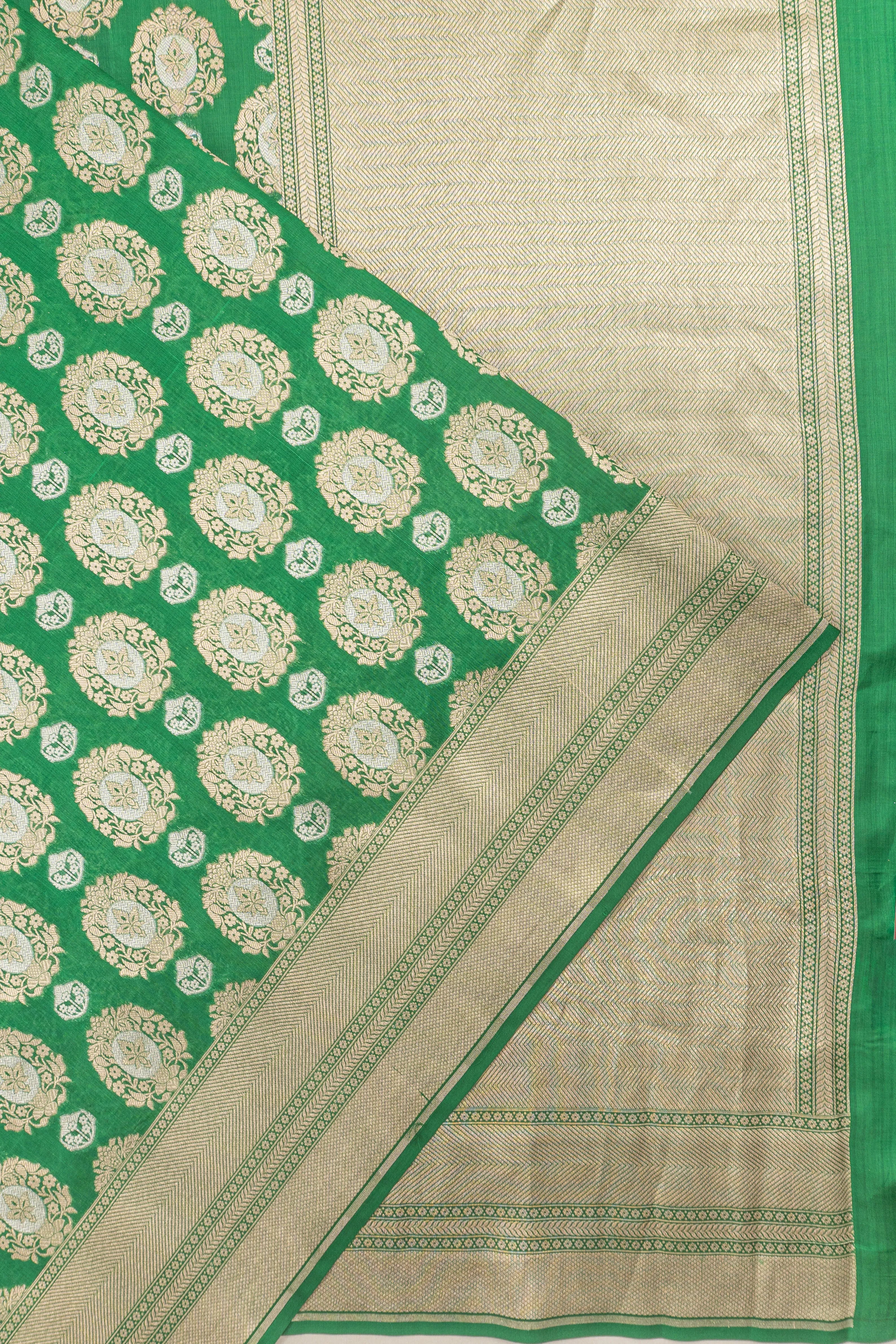 Banarasi Silk Brocade Green Saree