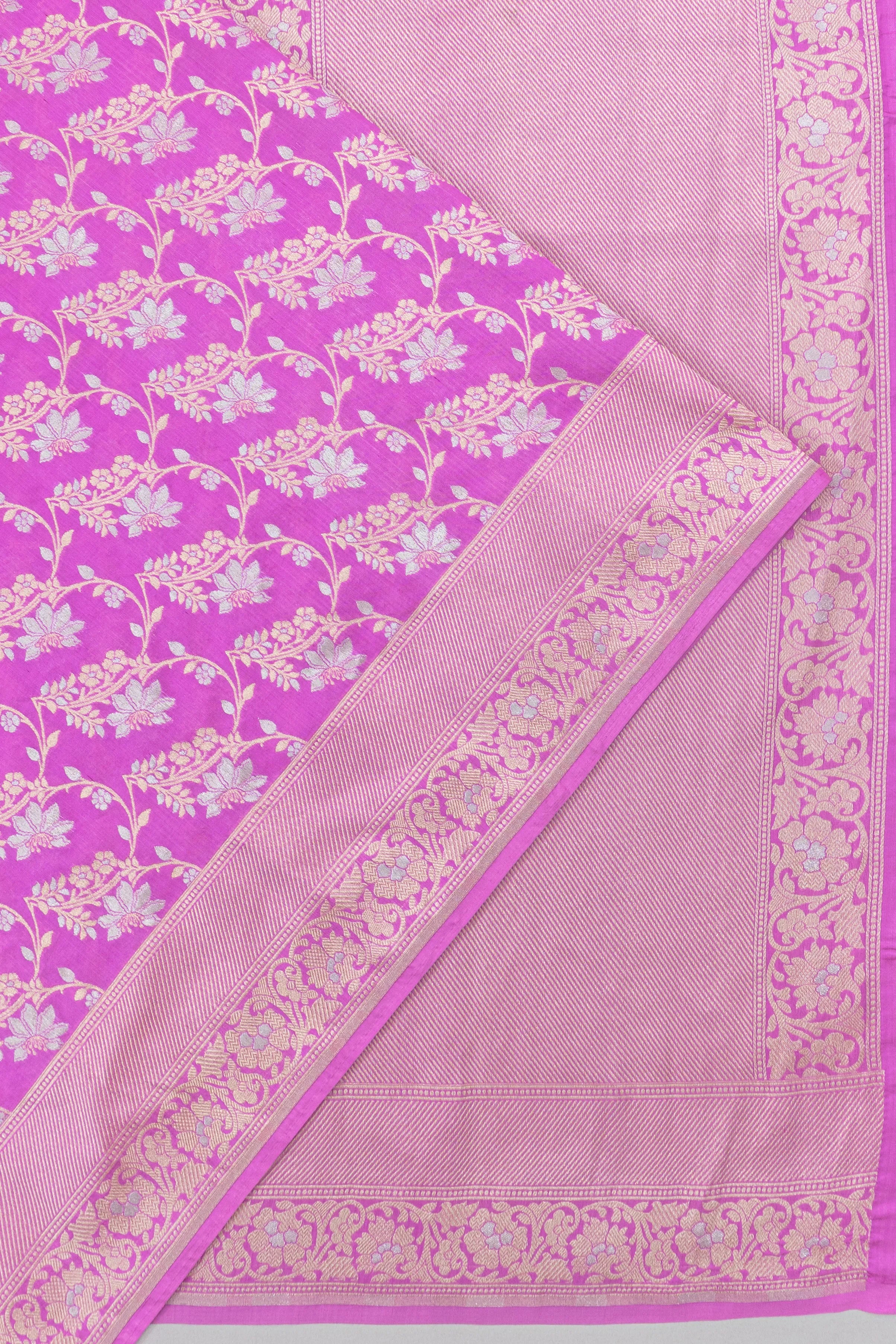 Banarasi Silk Jaal Lavender Saree