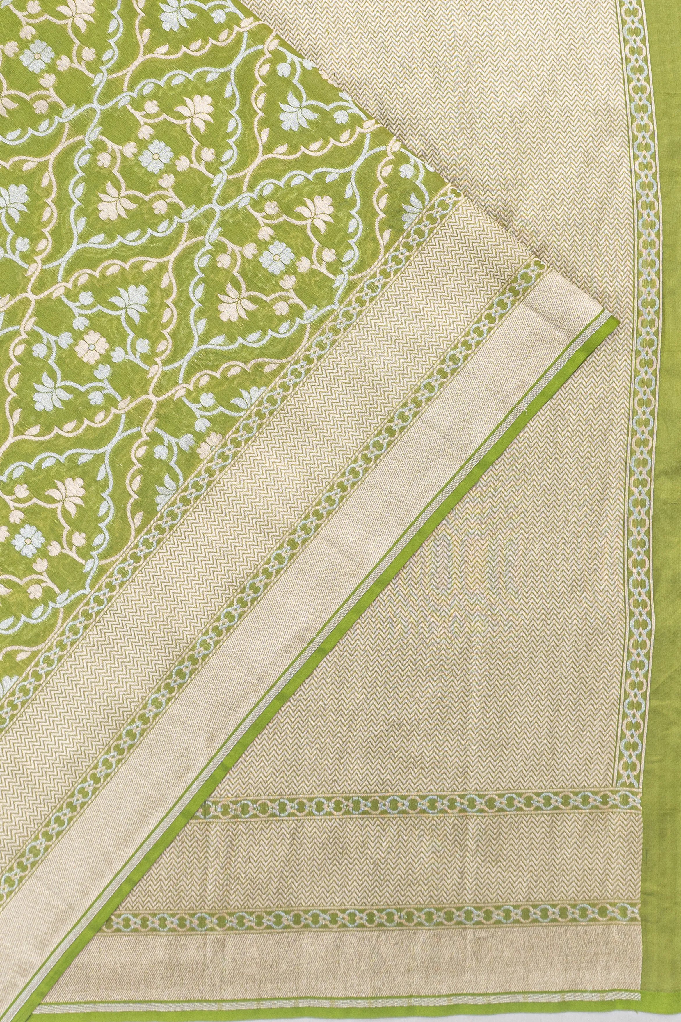 Banarasi Silk Brocade Green Saree