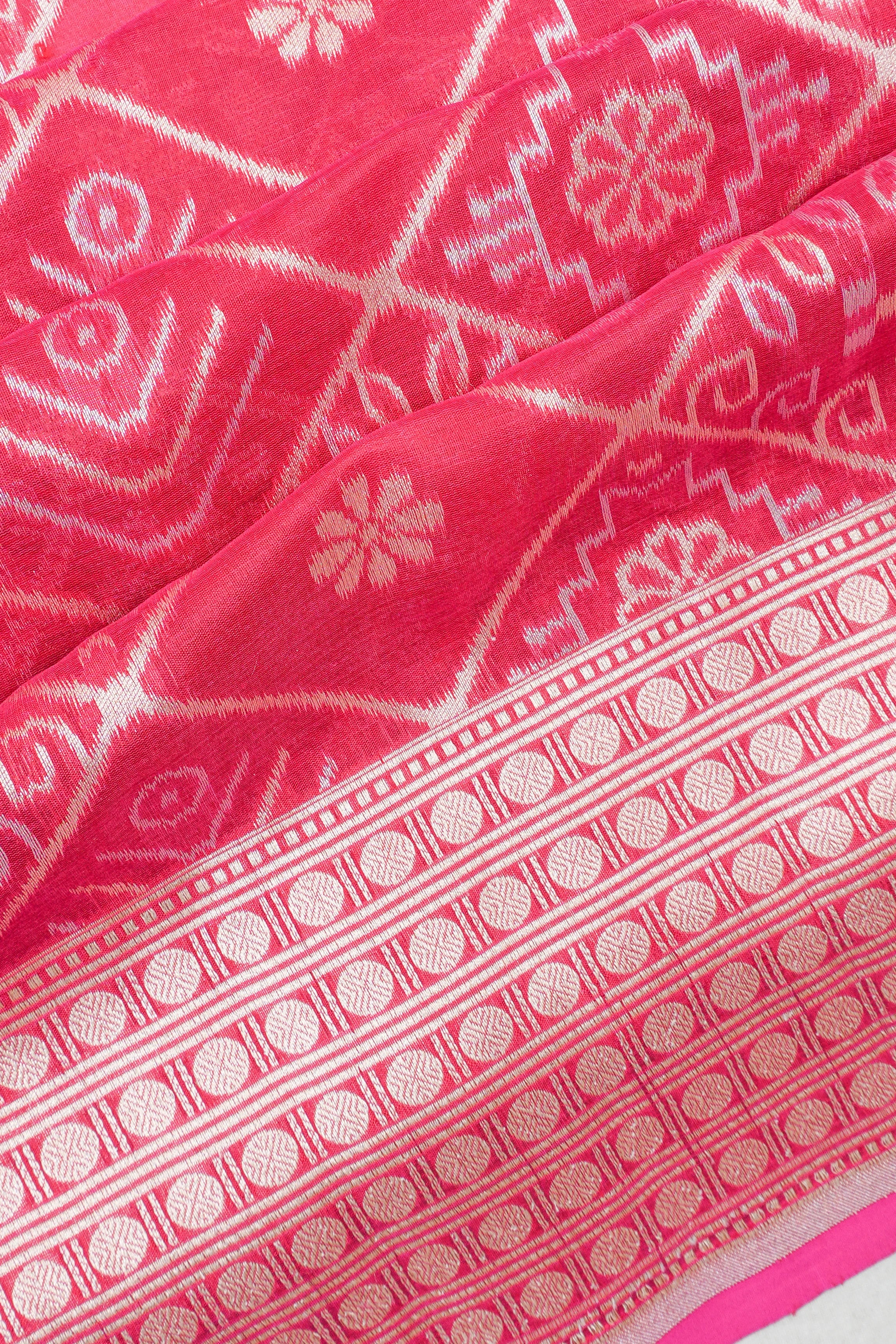 Banarasi Silk Brocade Pink Saree