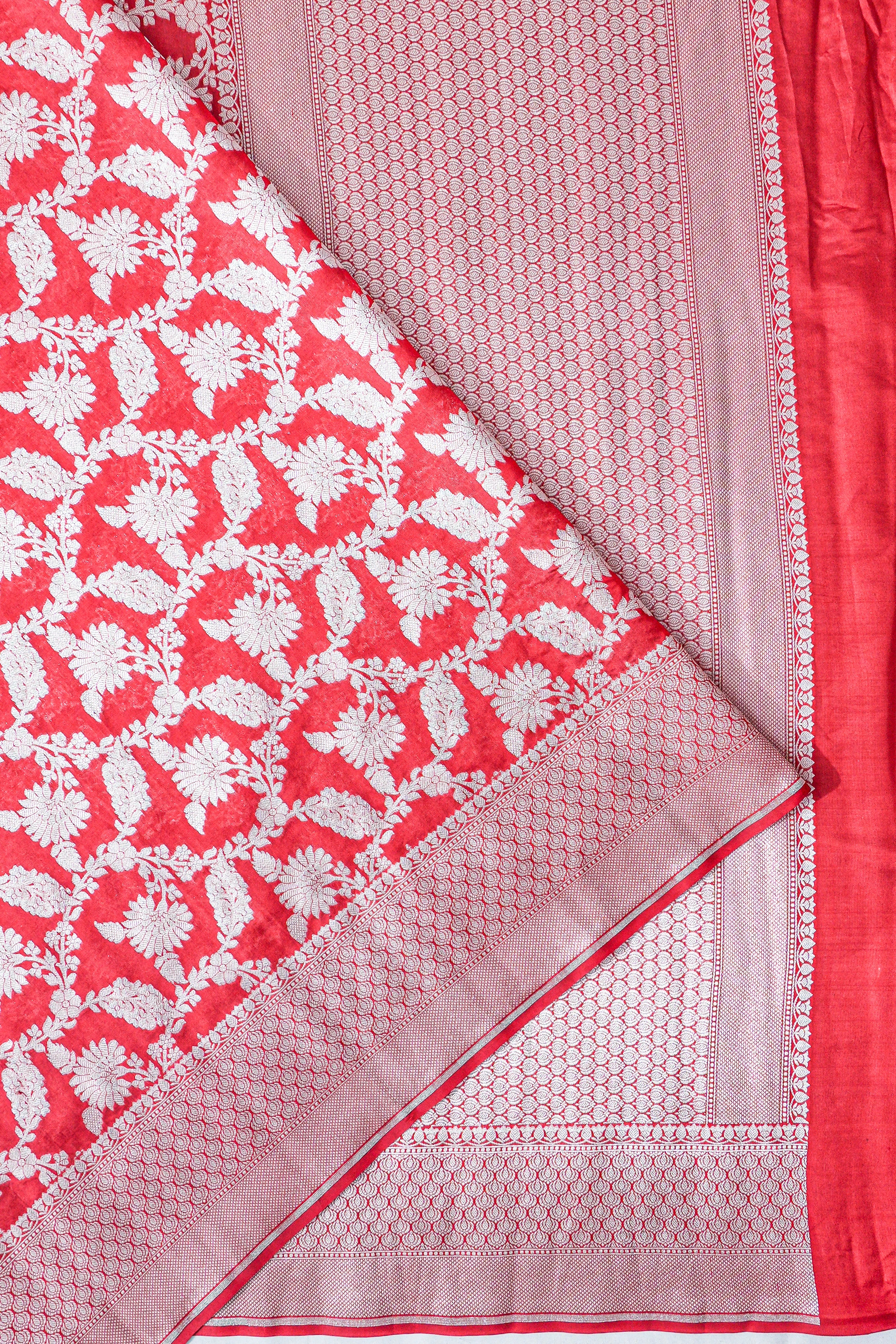 Banarasi Silk Brocade Red Saree