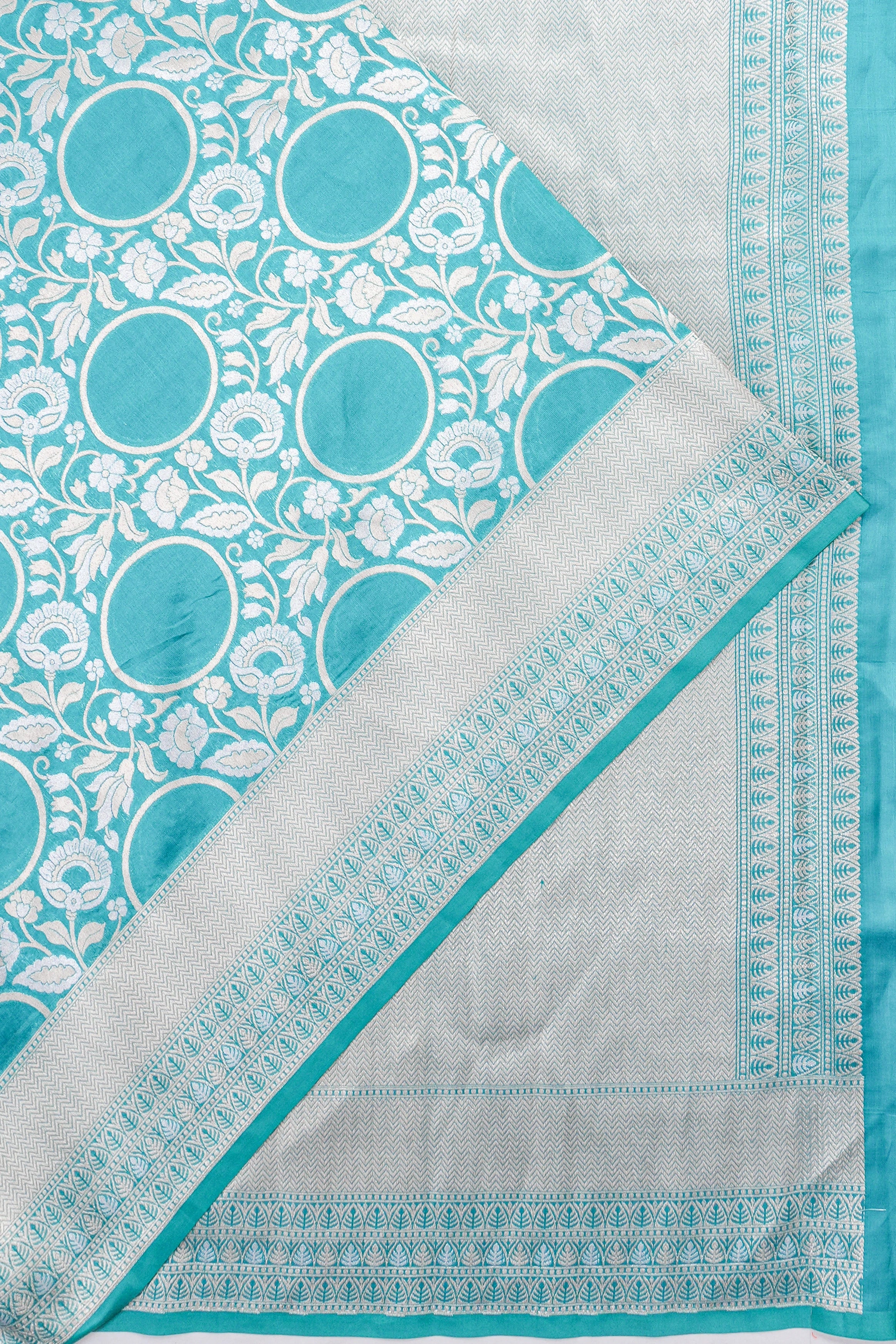 Banarasi Silk Brocade Blue Saree