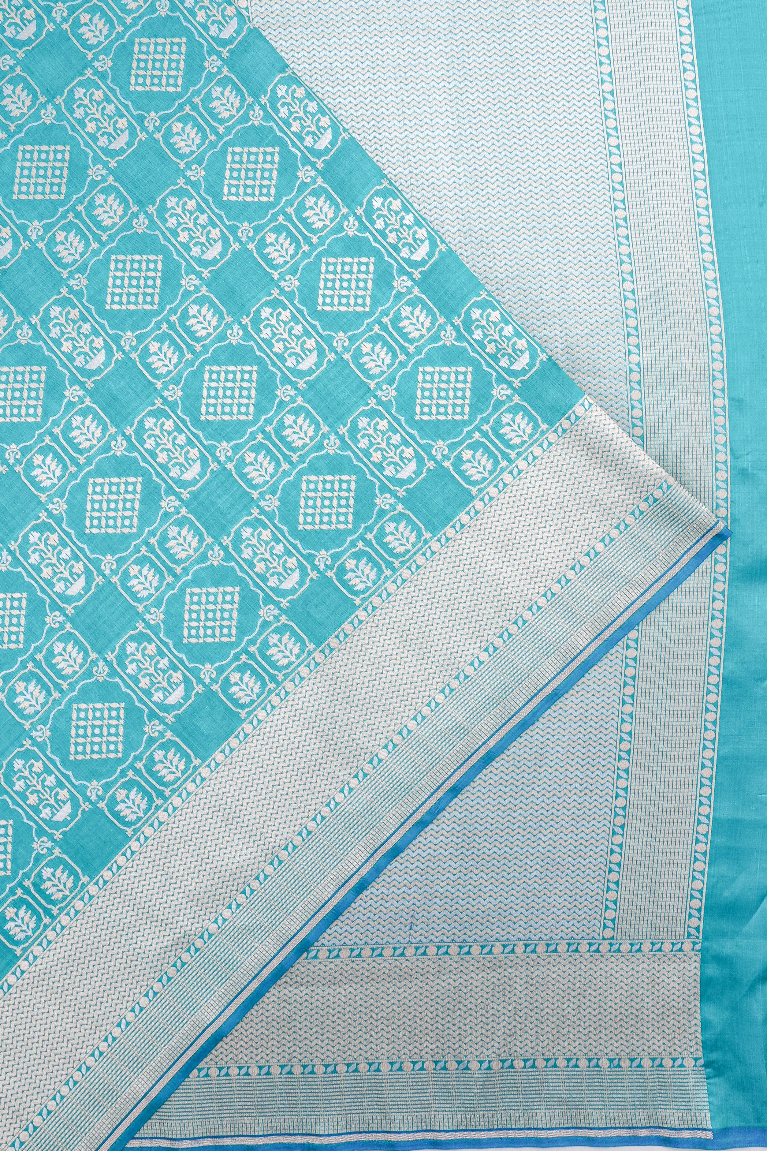 Banarasi Silk Brocade Blue Saree