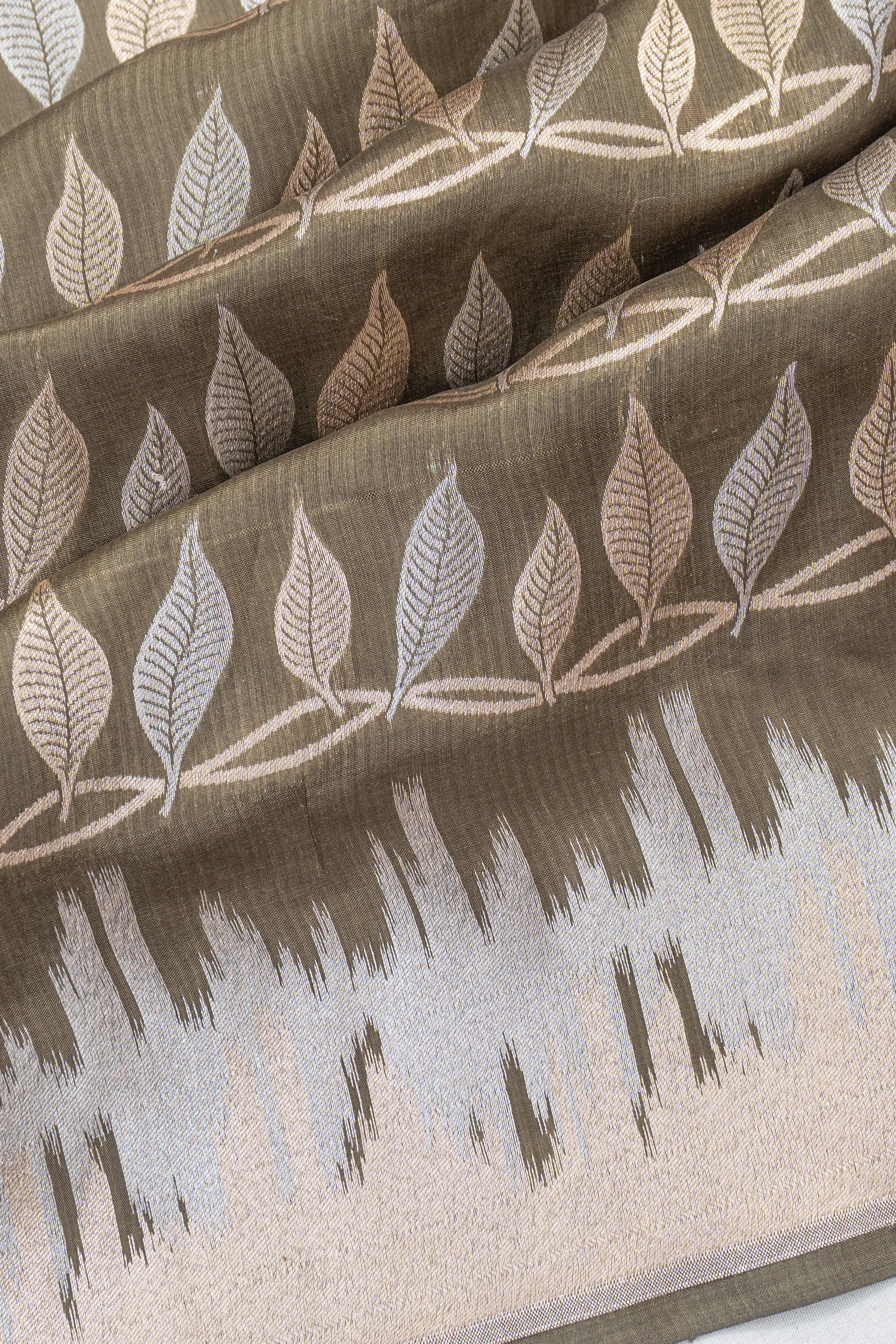 Banarasi Silk Brocade Choco Brown Saree