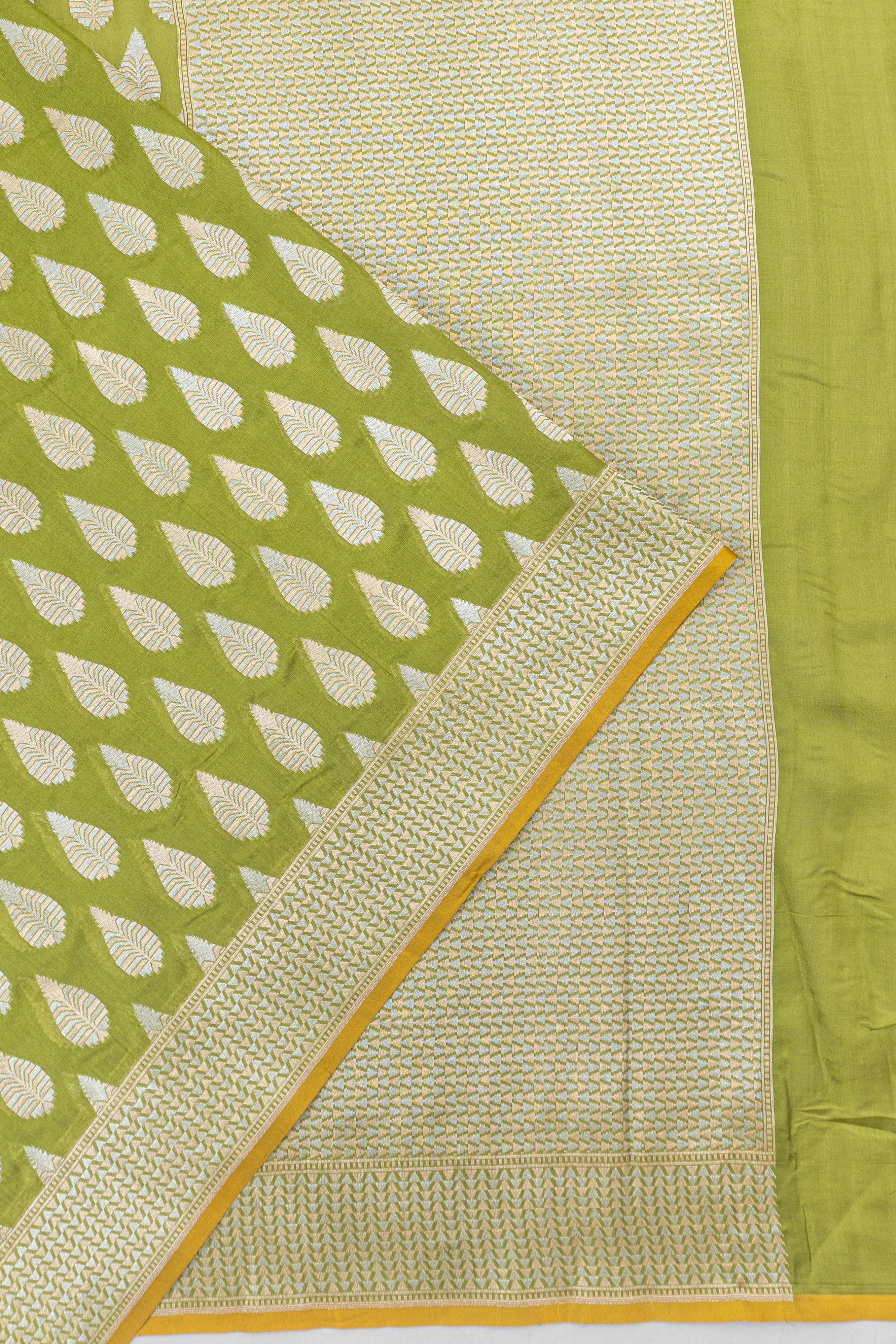 Banarasi Silk Brocade Green Saree