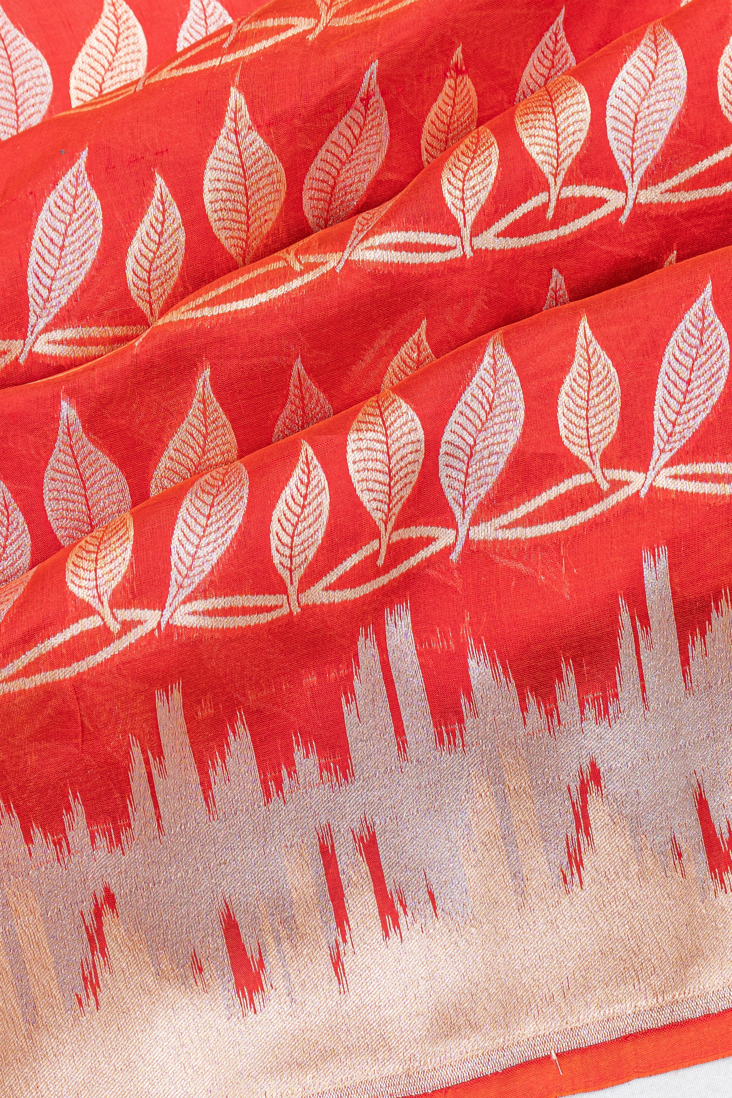 Banarasi Silk Brocade Red Saree