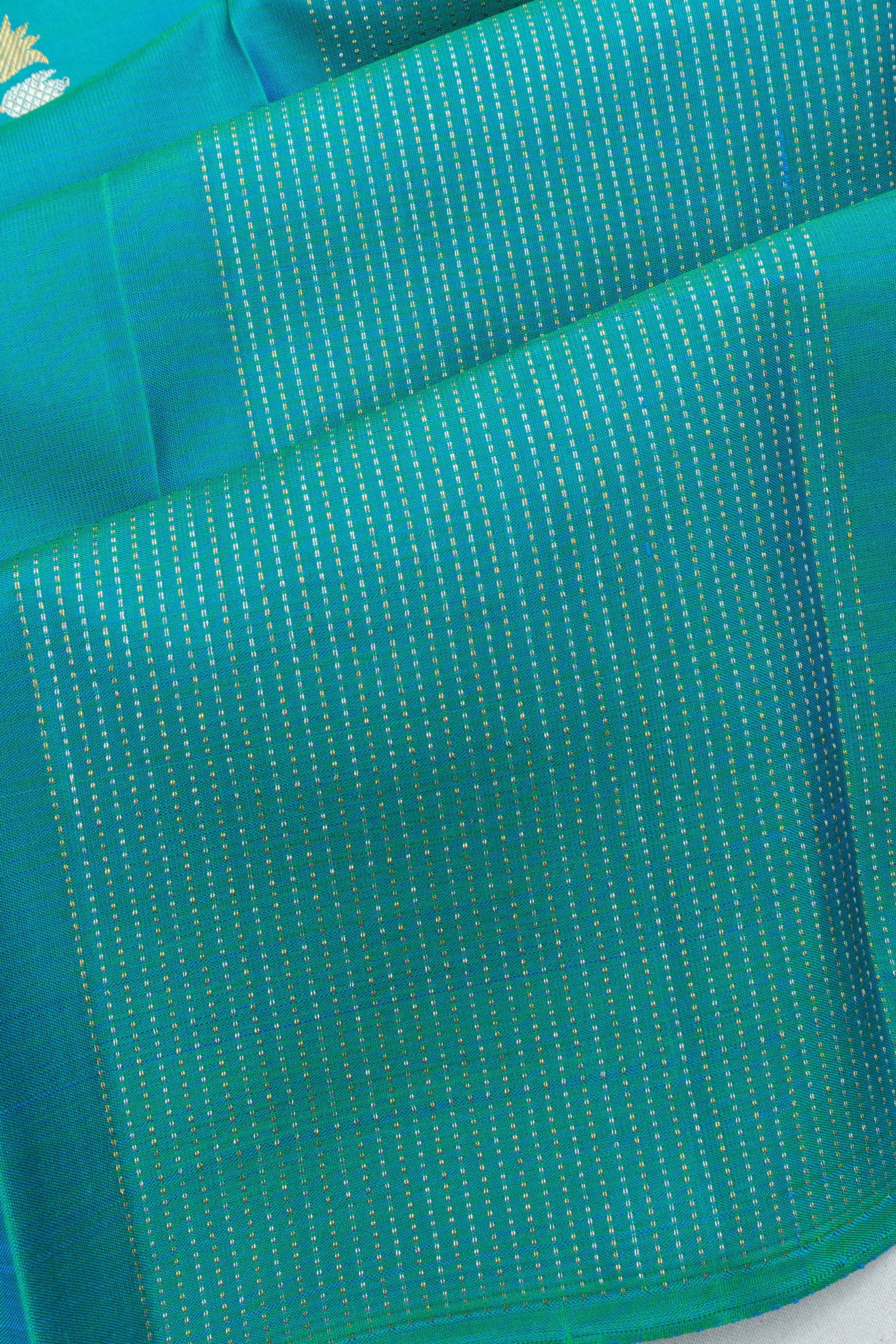 Kanchipuram Silk Butta Sky Blue Saree