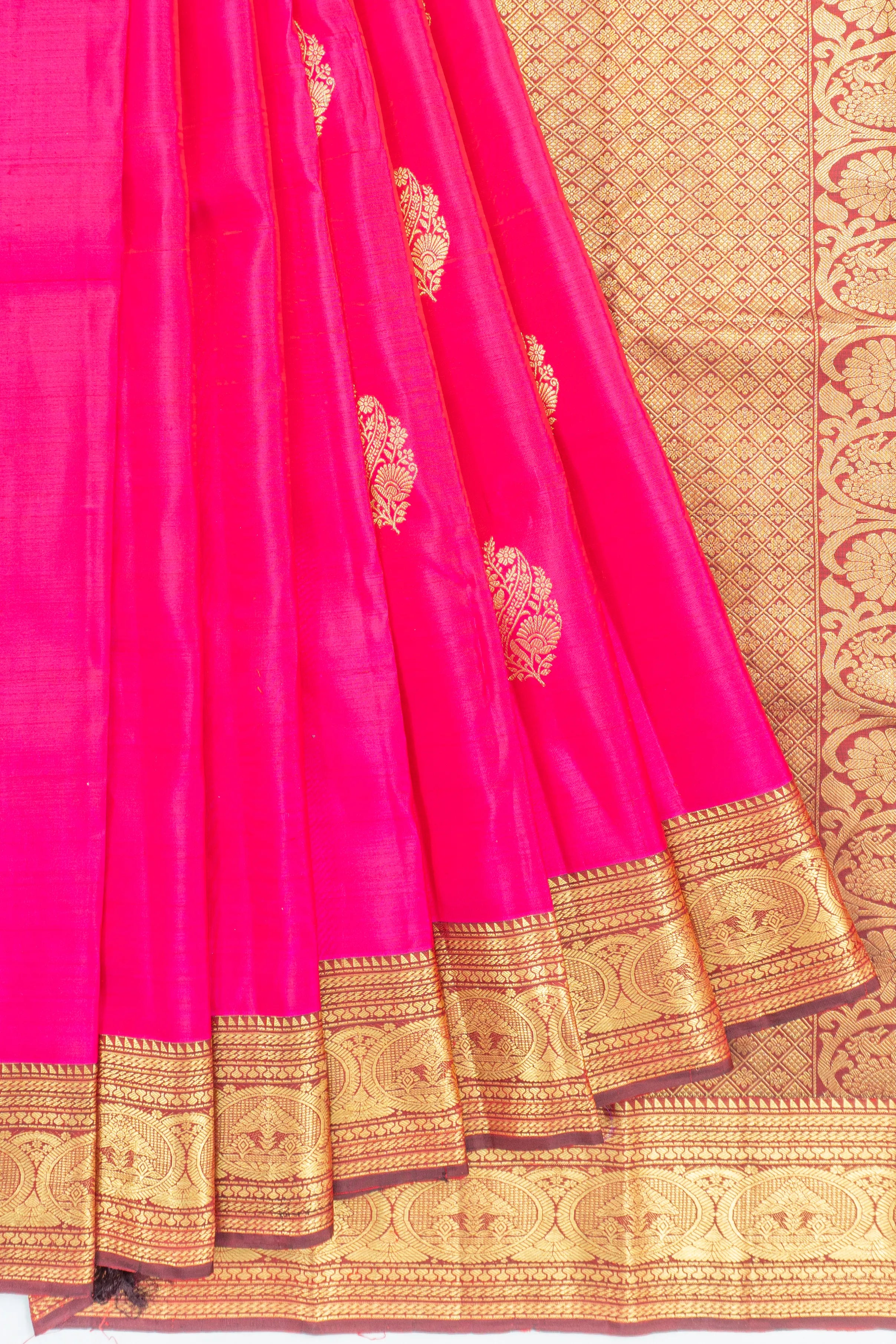 Kanchipuram Silk Butta Pink Saree