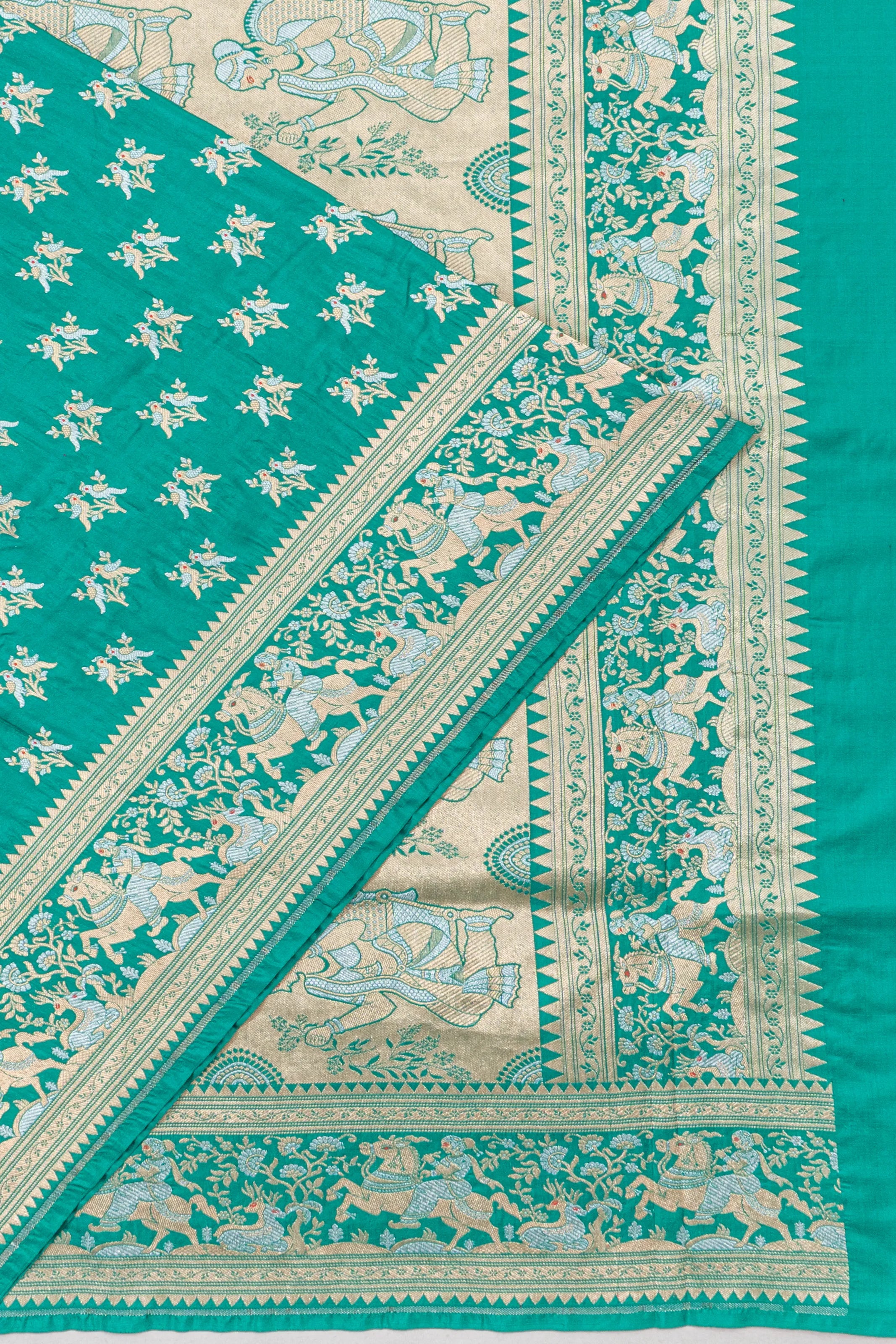 Banarasi Silk Butta Blue Saree