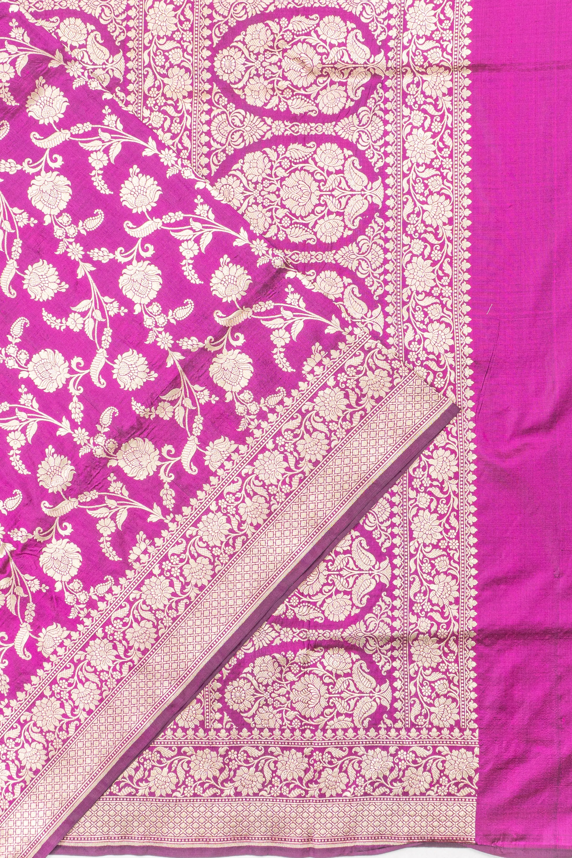 Banarasi Silk Jaal Purple Saree