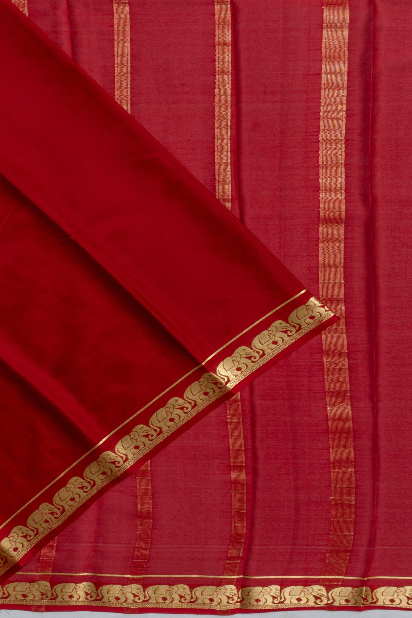 Mysore Silk Plain Maroon Saree