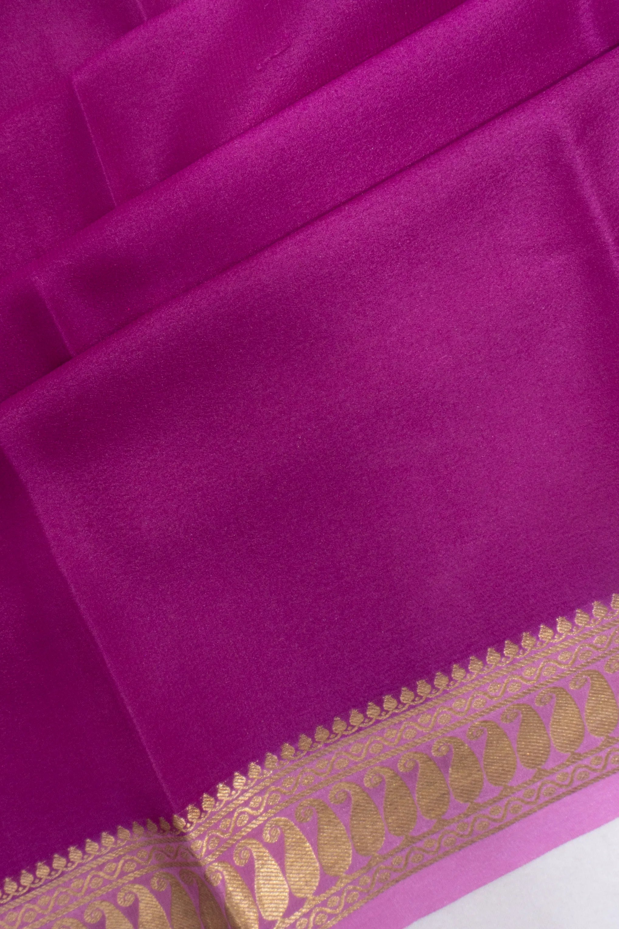 Mysore Silk Plain Purple Saree
