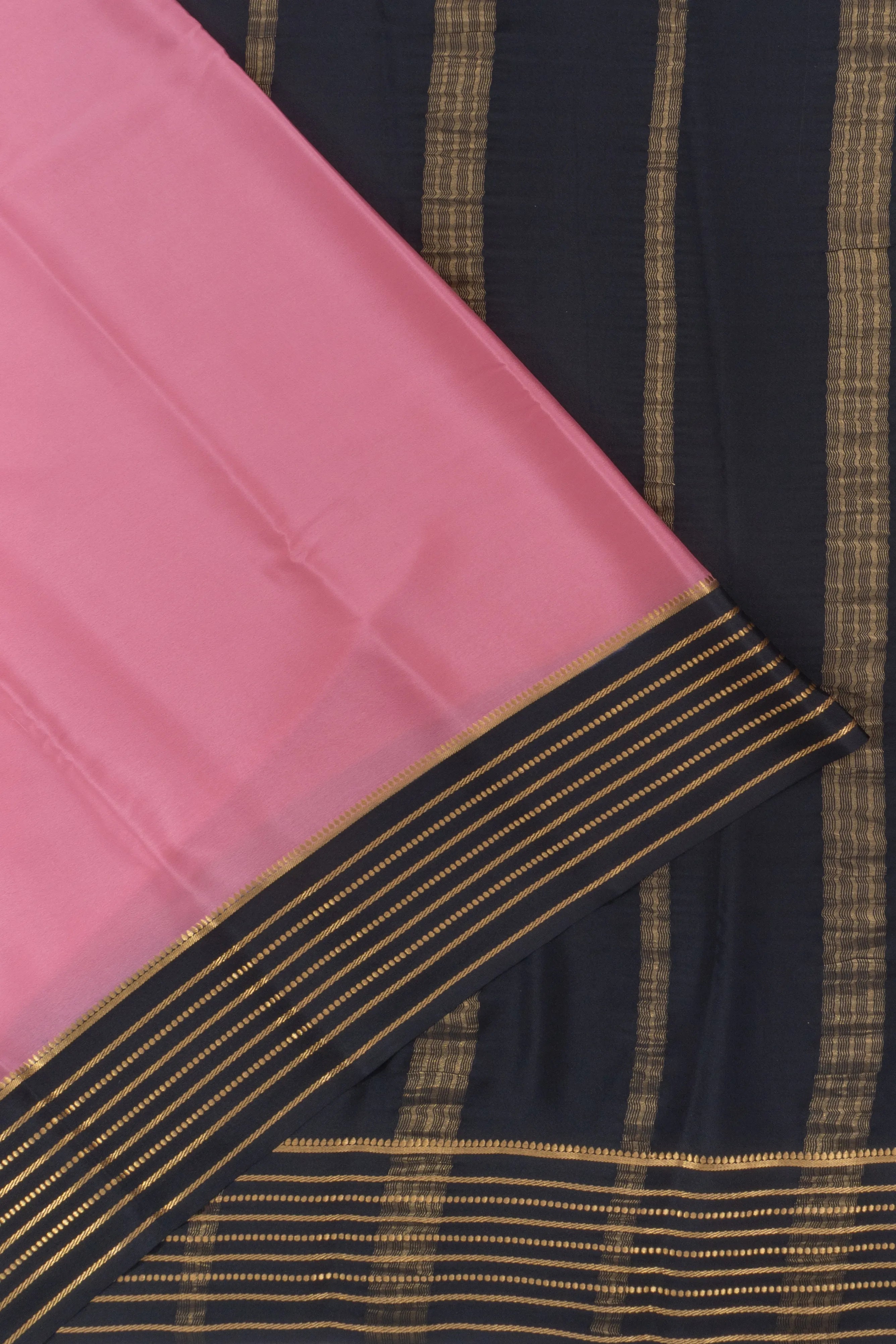 Mysore Silk Plain Pink Saree