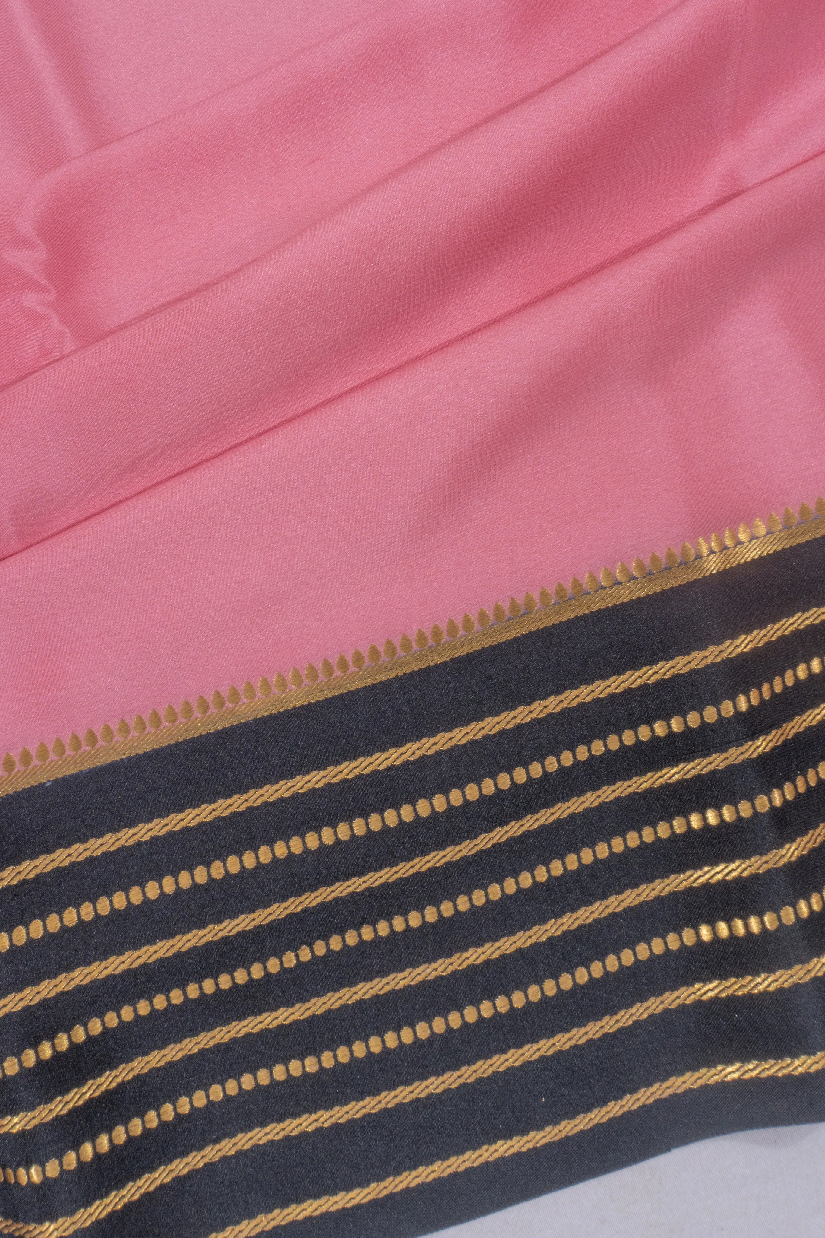 Mysore Silk Plain Pink Saree