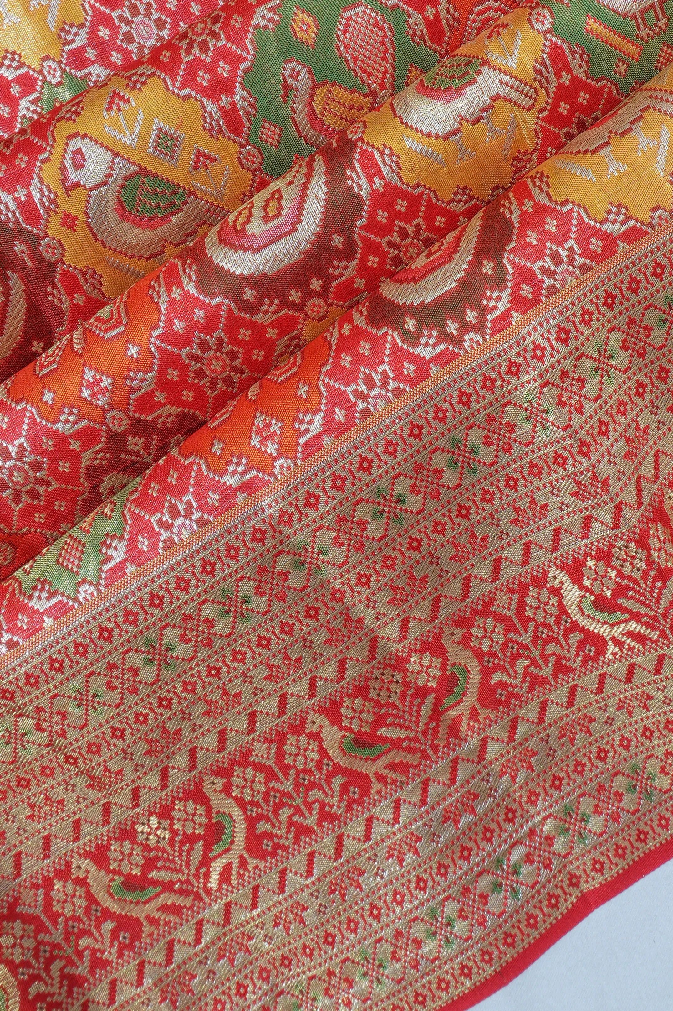 Kanchipuram Silk Brocade Red Saree