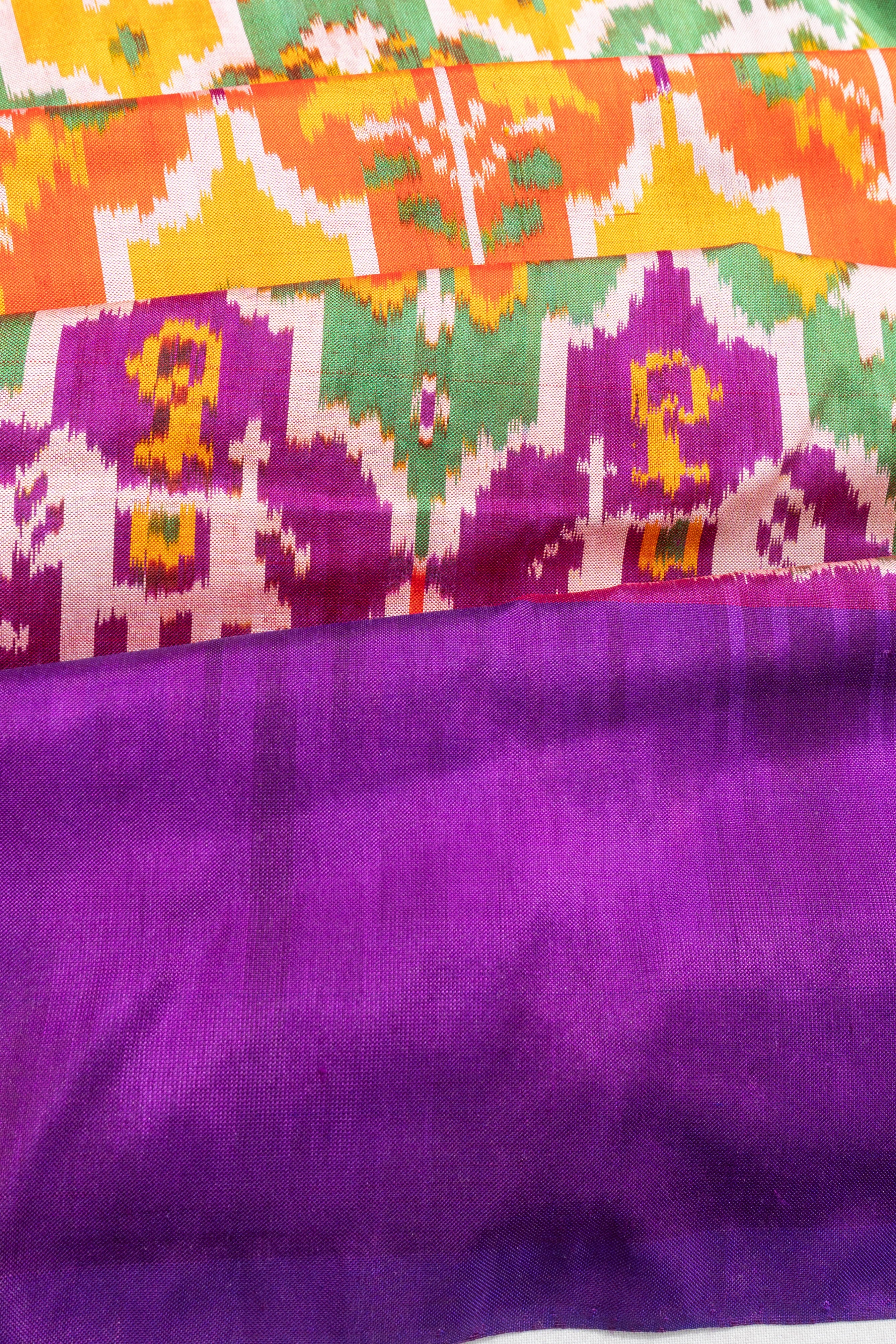 Pochampally Silk Ikat Multicolor Saree