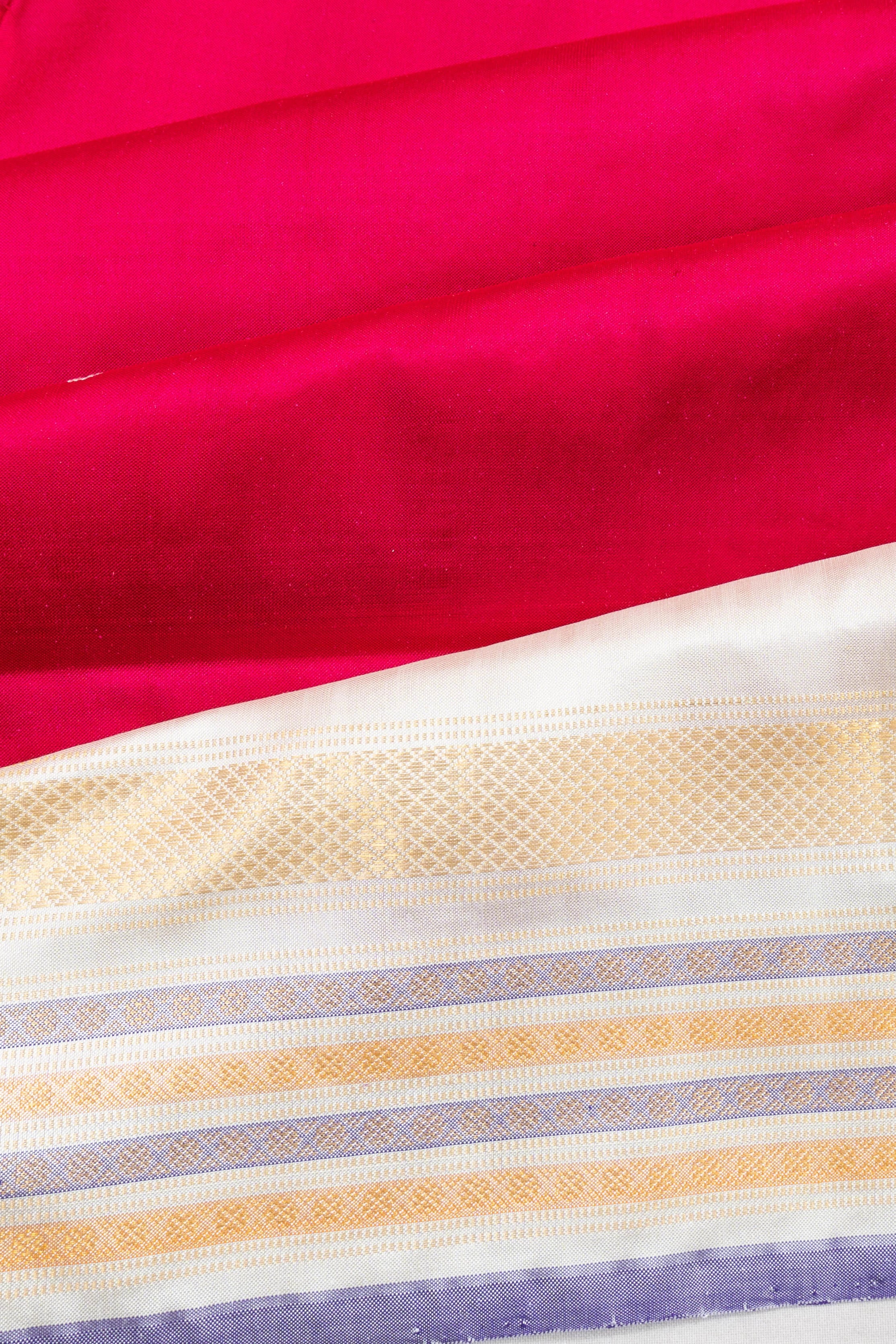 Pochampally Silk Ikat Butta Pink Saree