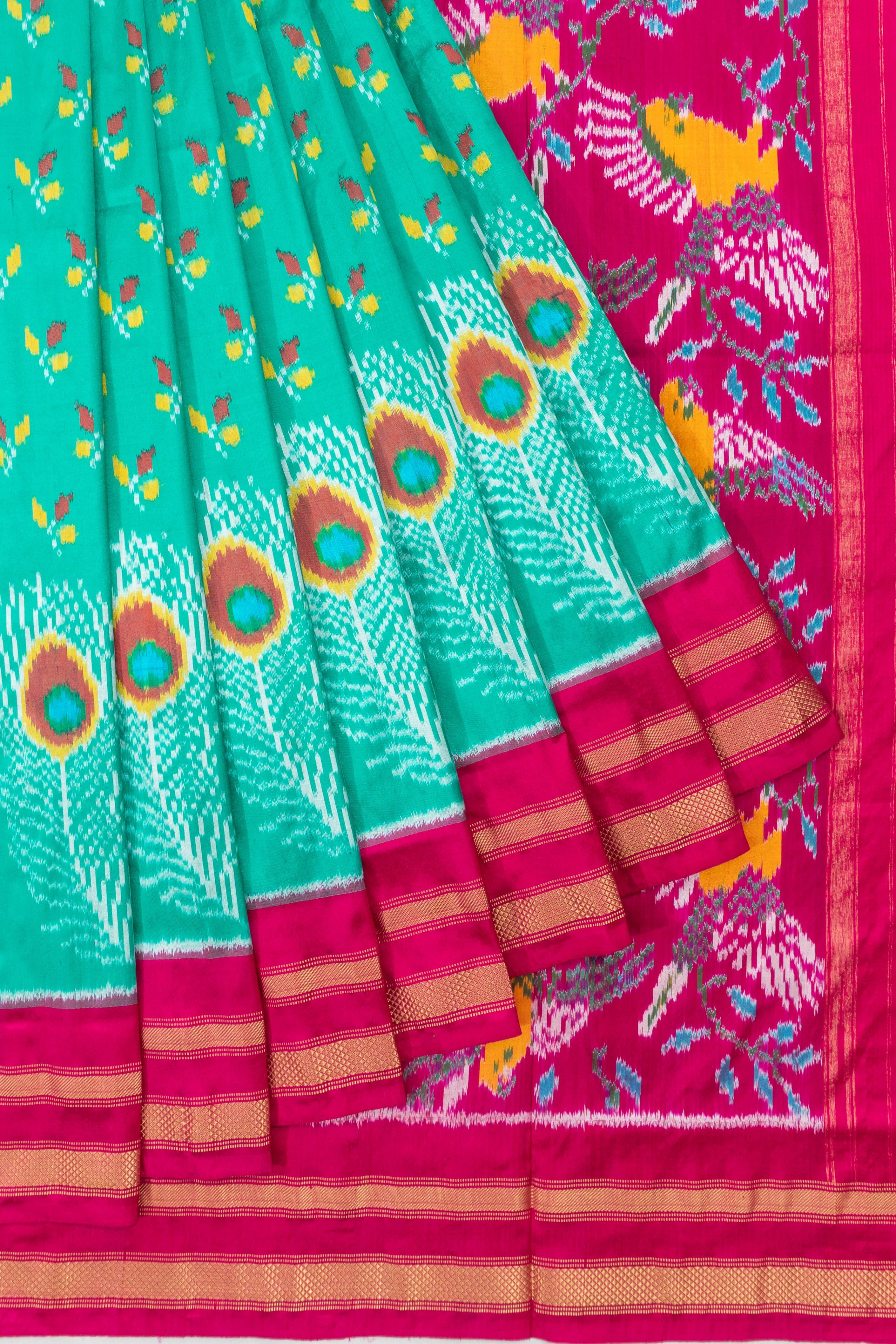 Pochampally Silk Ikat Blue Saree