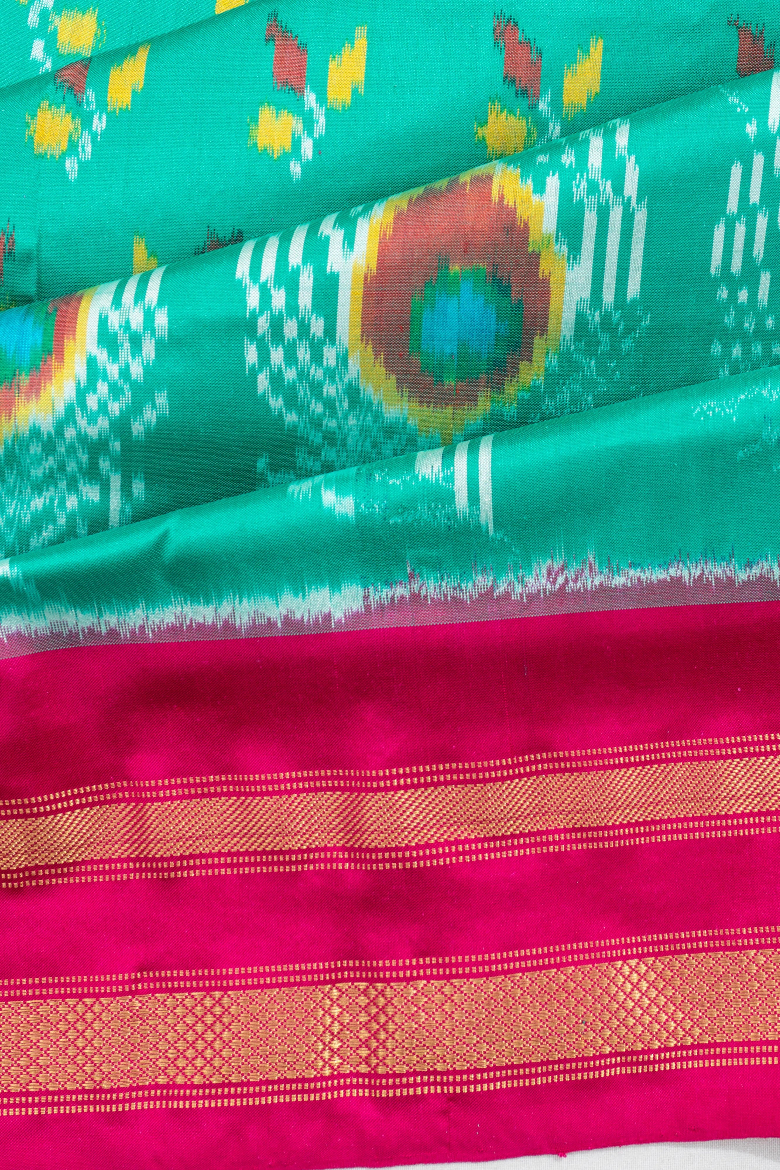 Pochampally Silk Ikat Blue Saree