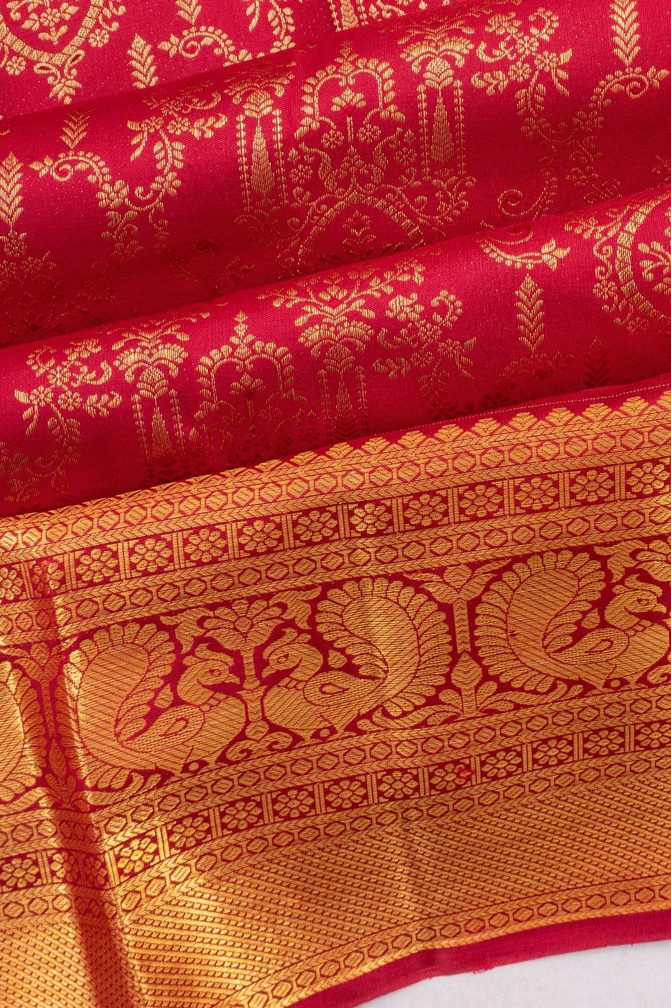 Taranga Kanchi Silk Brocade Maroon Saree
