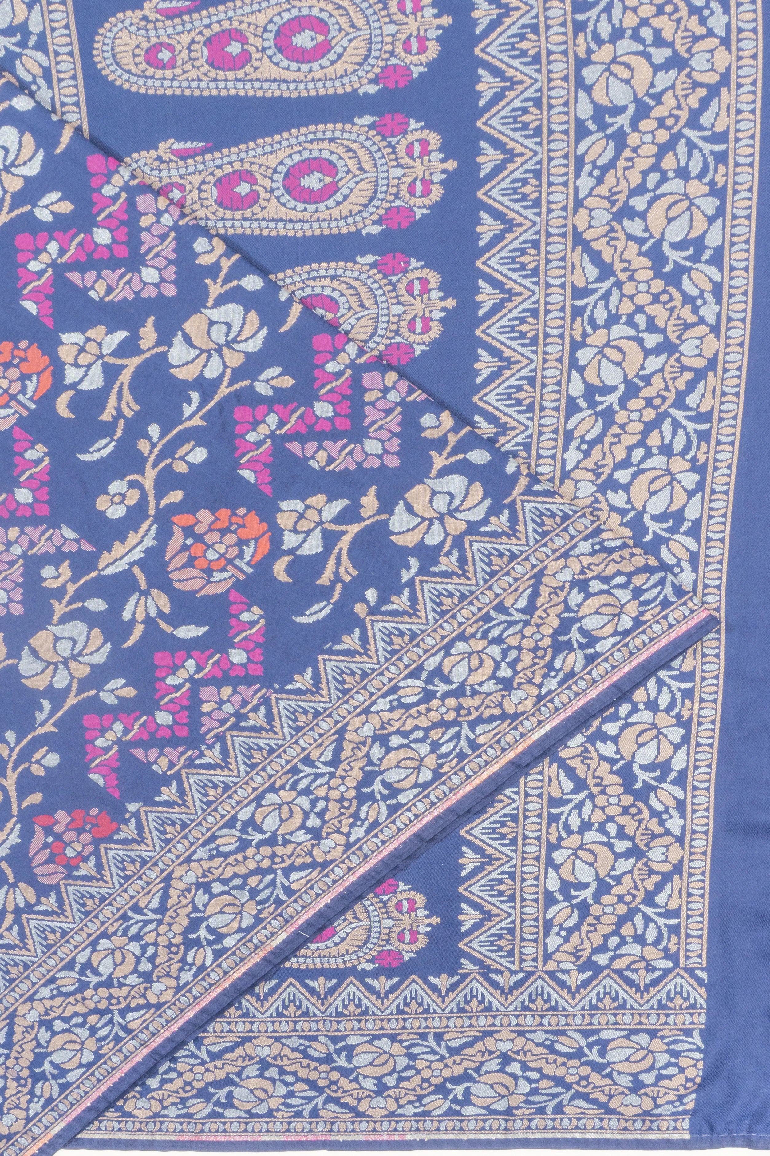 Vaanya Banaras Silk Jaal Blue Saree