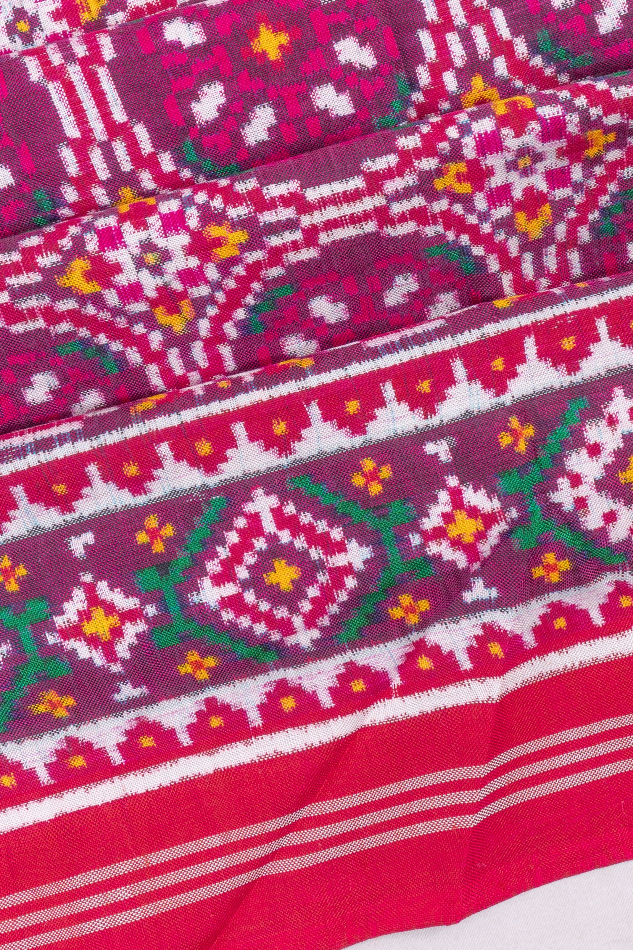 Patan Patola Silk Double Ikat Purple Saree