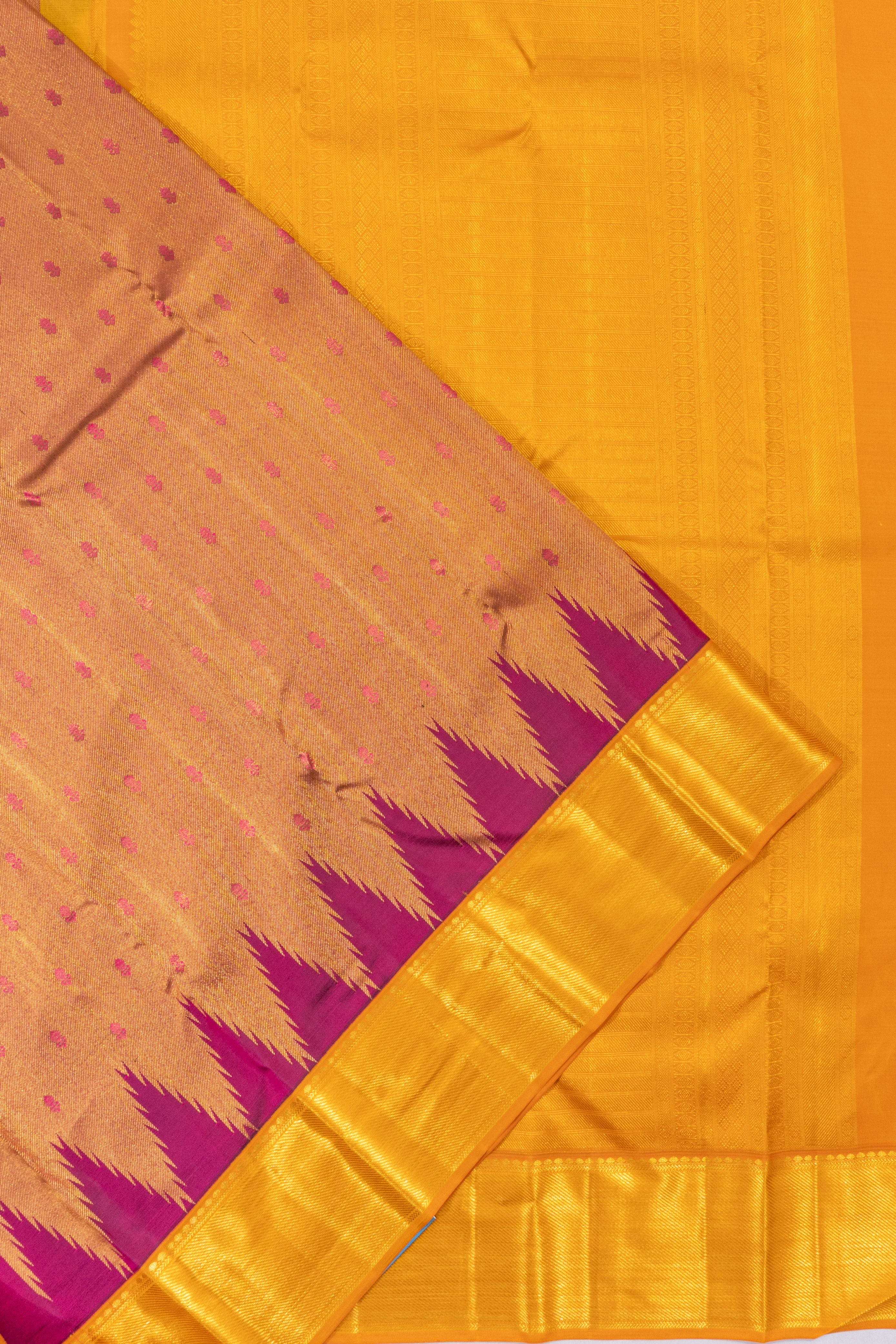 Kanchipuram Silk Butta Purple Saree