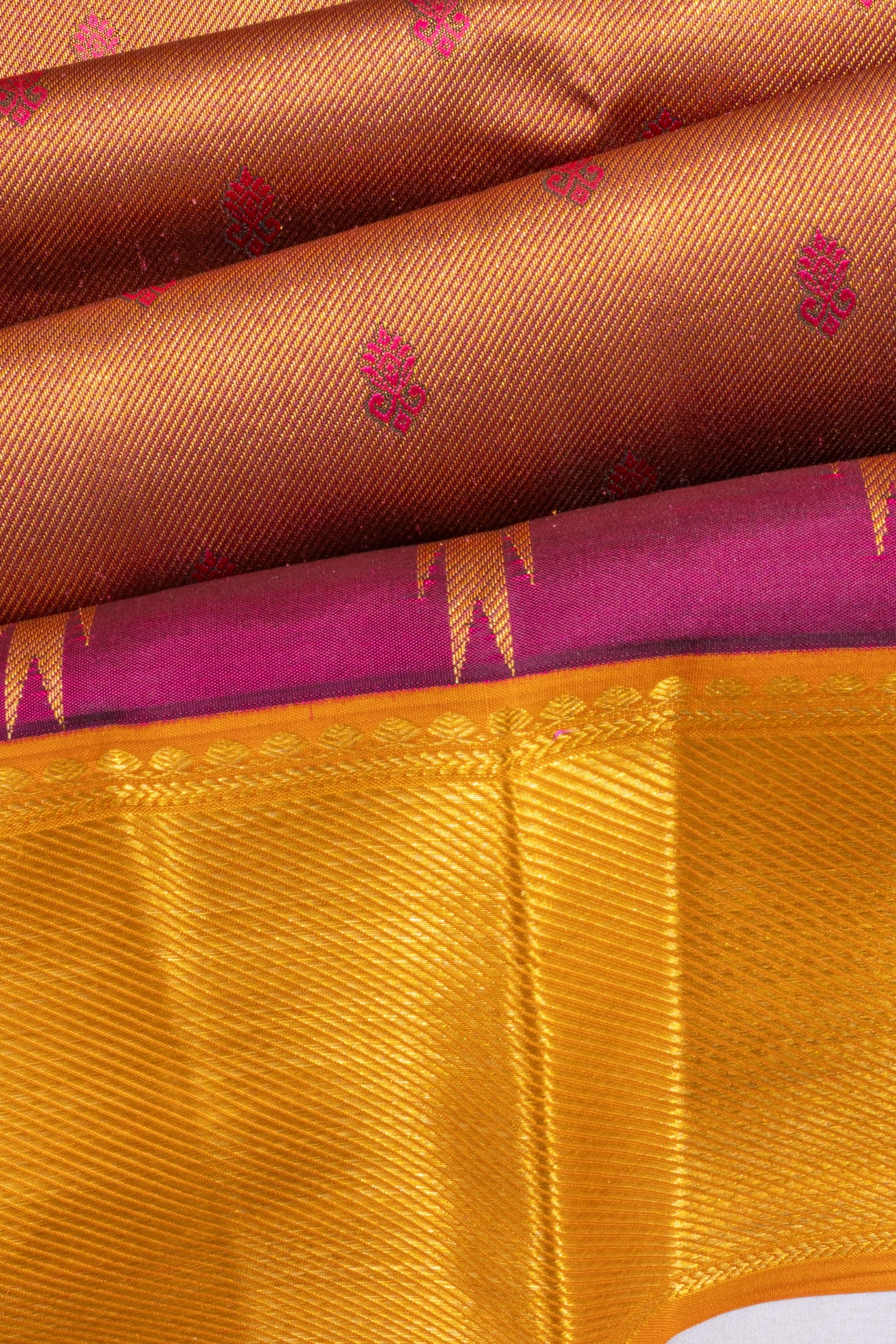 Kanchipuram Silk Butta Purple Saree