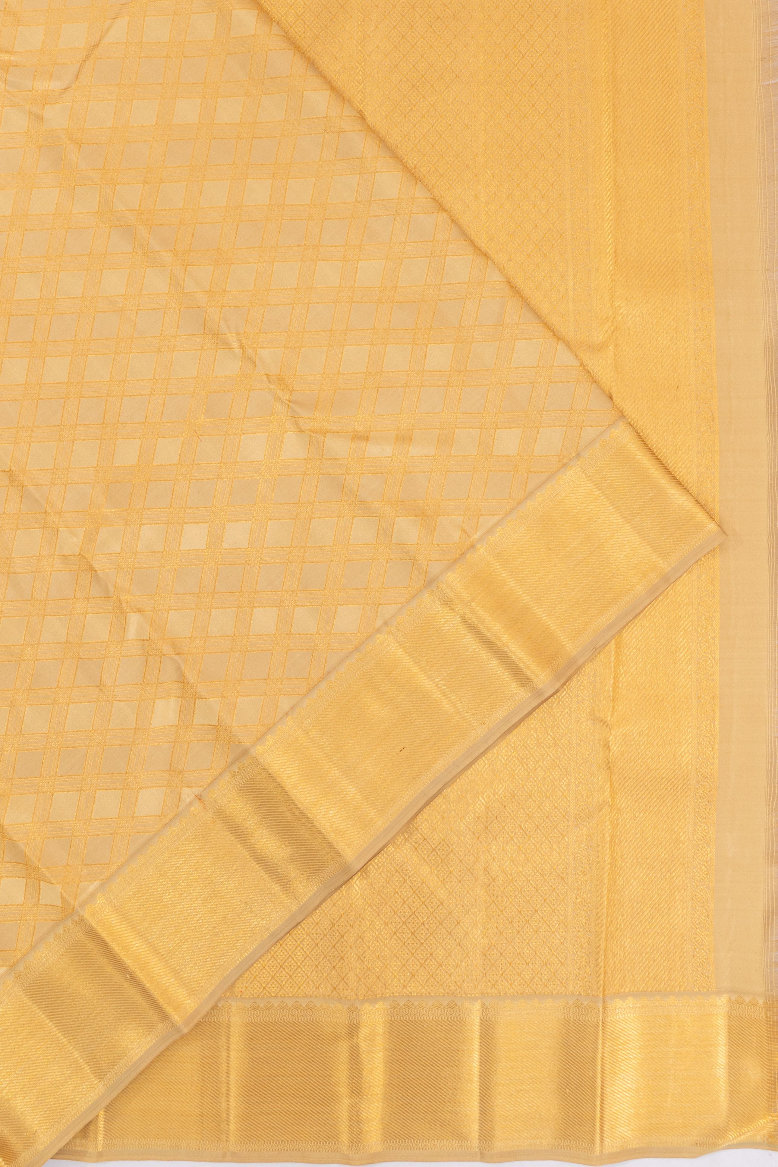 Taranga Kanchi Silk Brocade Gold Saree