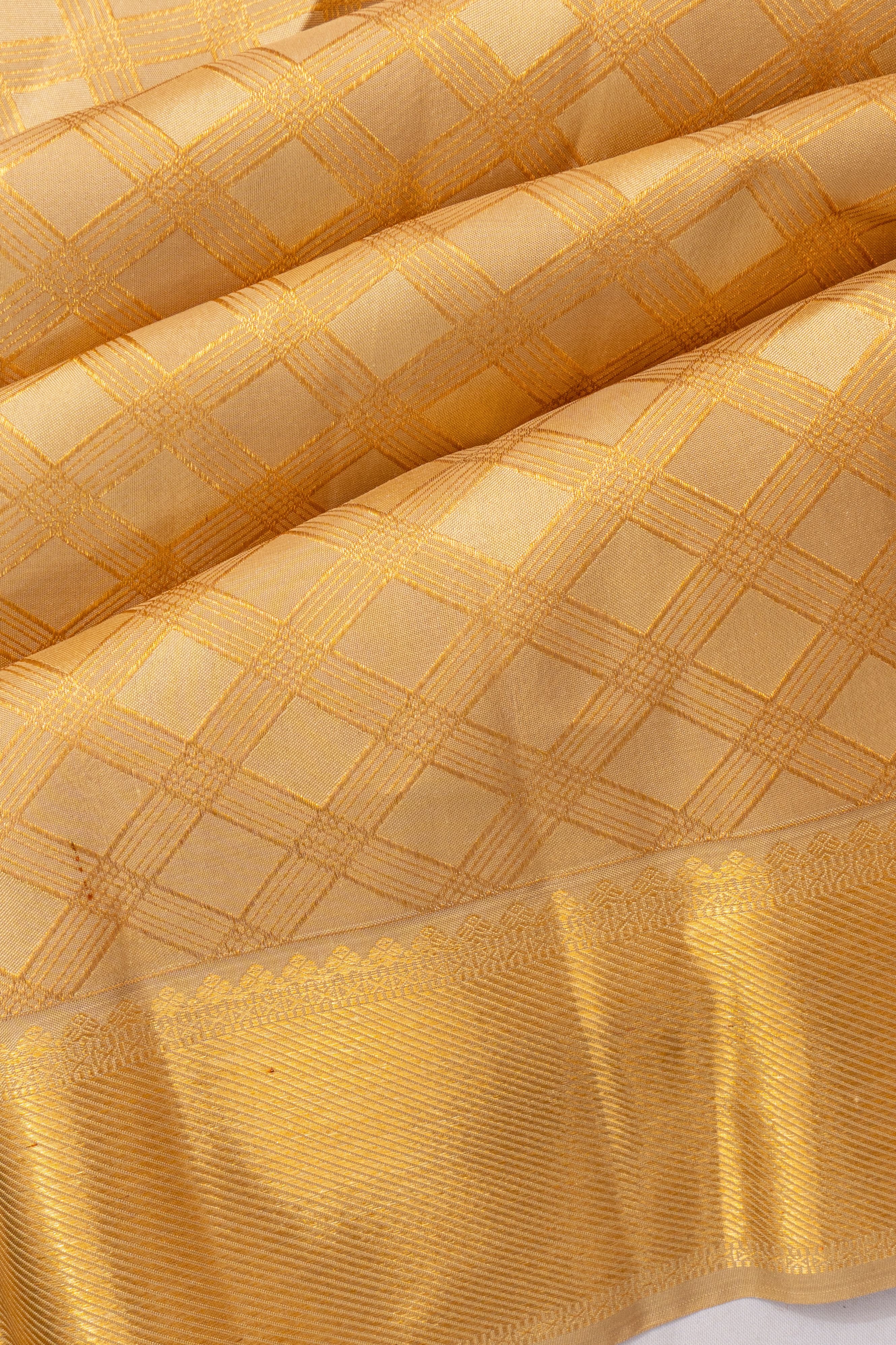 Taranga Kanchi Silk Brocade Gold Saree