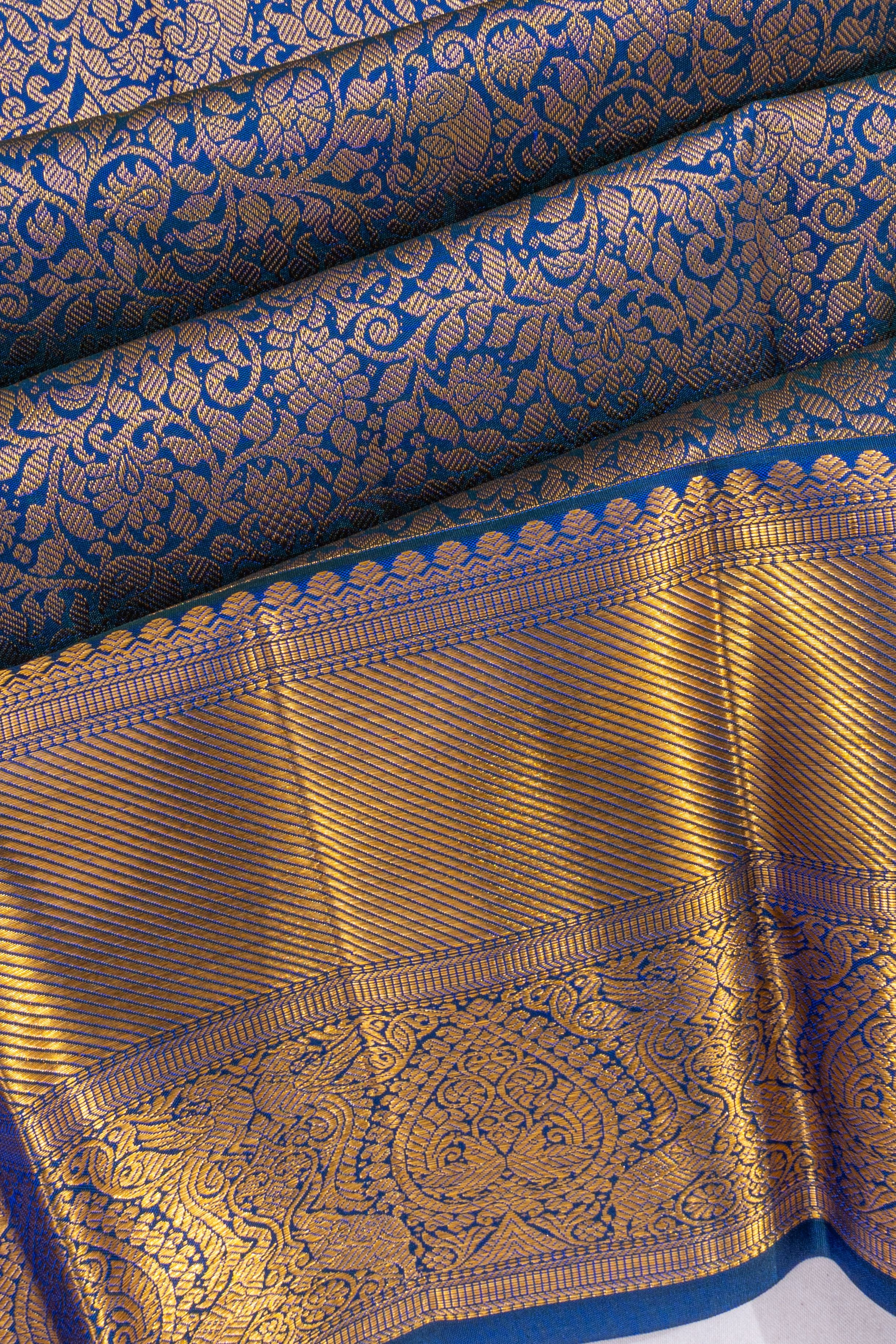 Taranga Kanchi Silk Brocade Dark Blue Saree