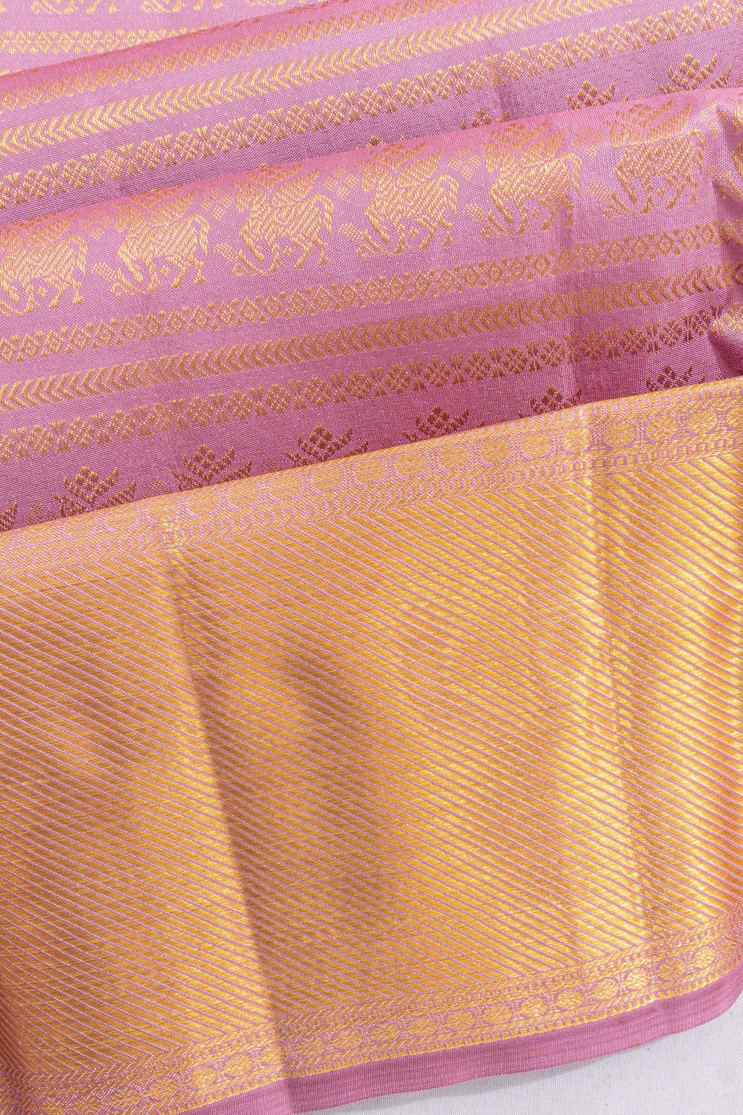 Taranga Kanchi Silk Brocade And Butta Lavender Saree