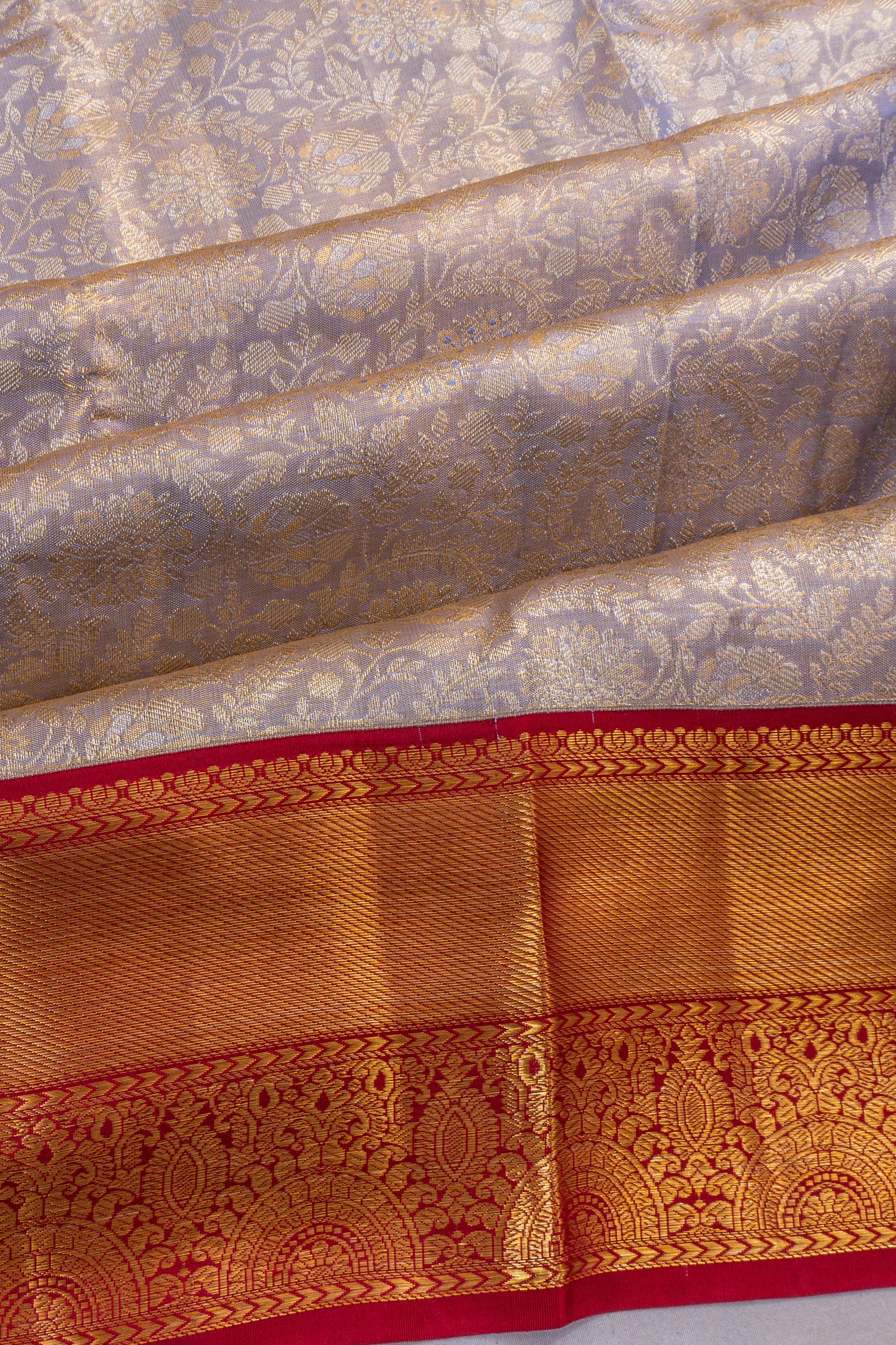 Taranga Kanchi Silk Tissue Brocade Lavender Saree