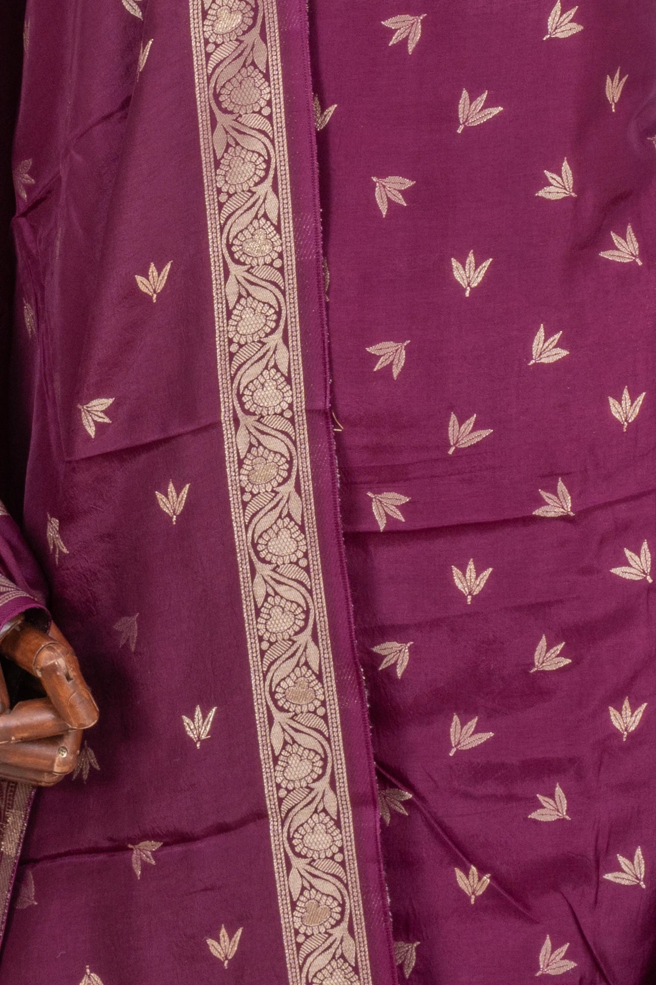 Vaanya Banaras Silk Butta Purple Salwar Suit Set