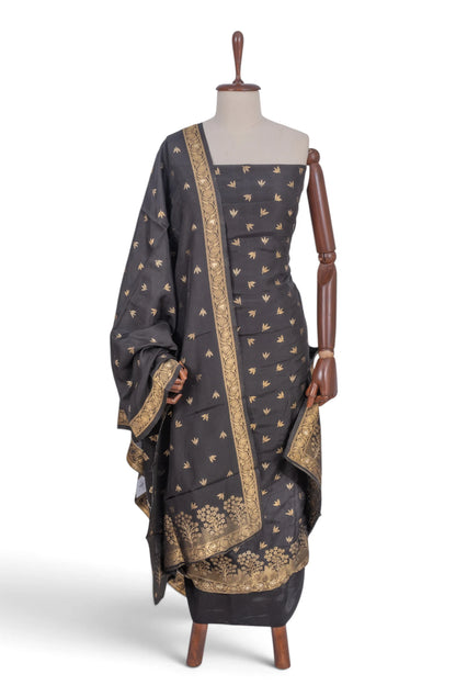 Vaanya Banaras Silk Butta Black Salwar Suit Set