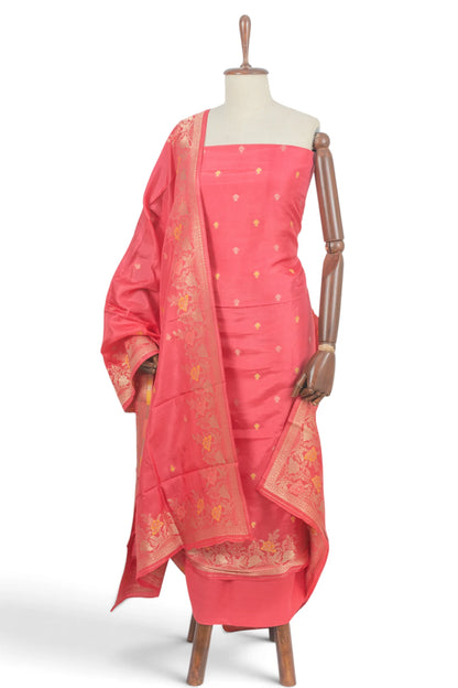 Vaanya Banaras Silk Butta Pink Salwar Suit Set