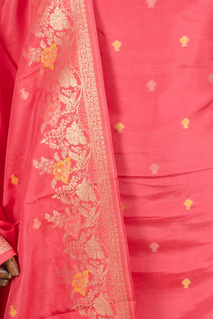 Vaanya Banaras Silk Butta Pink Salwar Suit Set