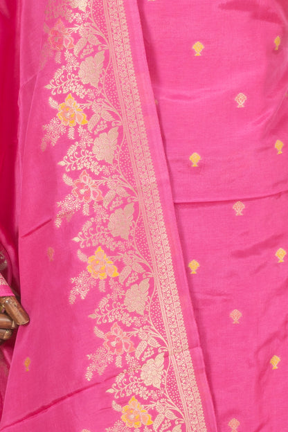 Vaanya Banaras Silk Butta Pink Salwar Suit Set