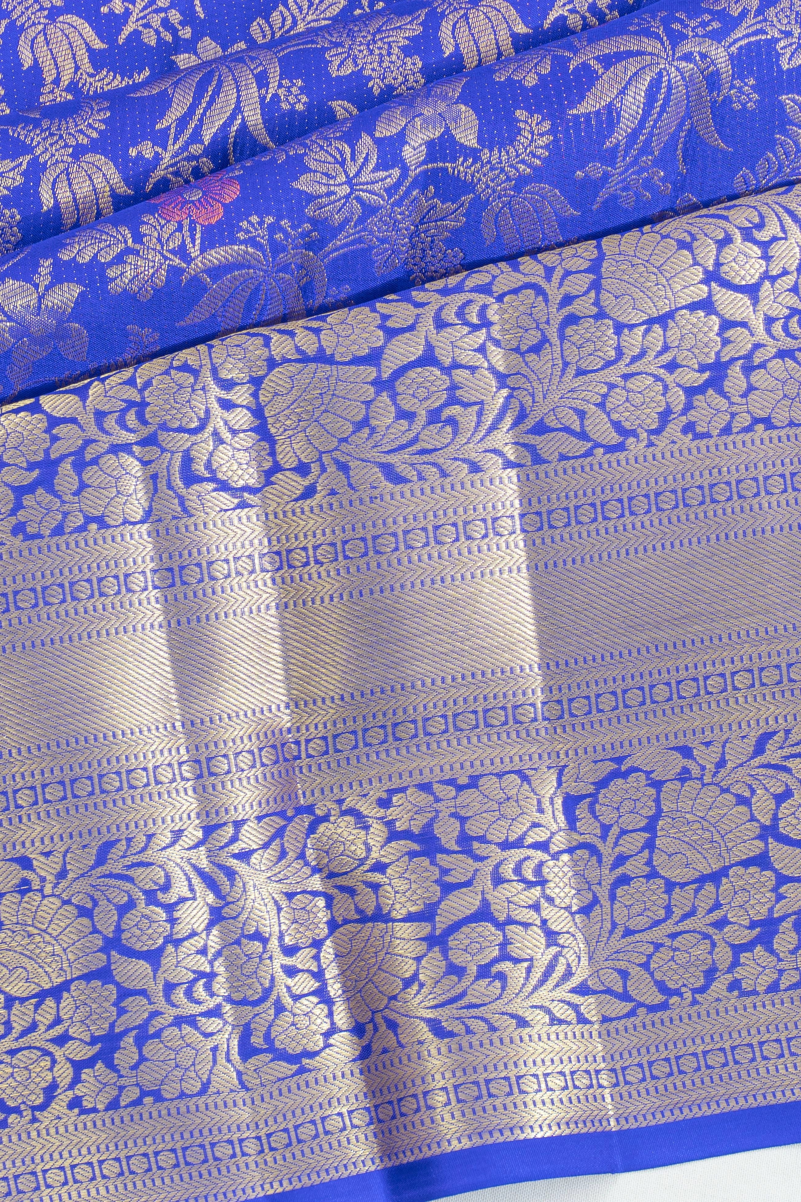 Taranga Kanchi Silk Brocade Royal Blue Saree
