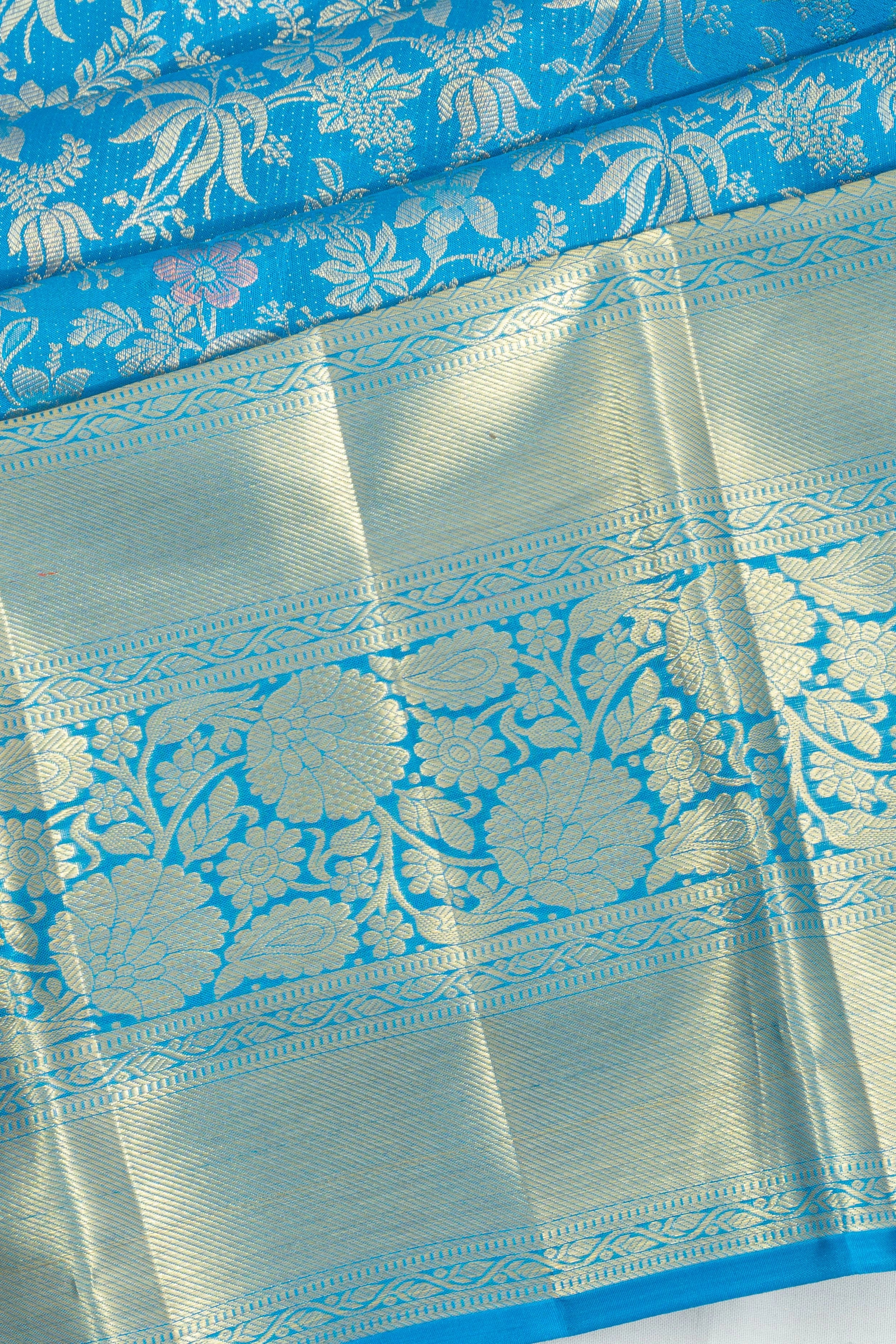 Taranga Kanchi Silk Brocade Sky Blue Saree