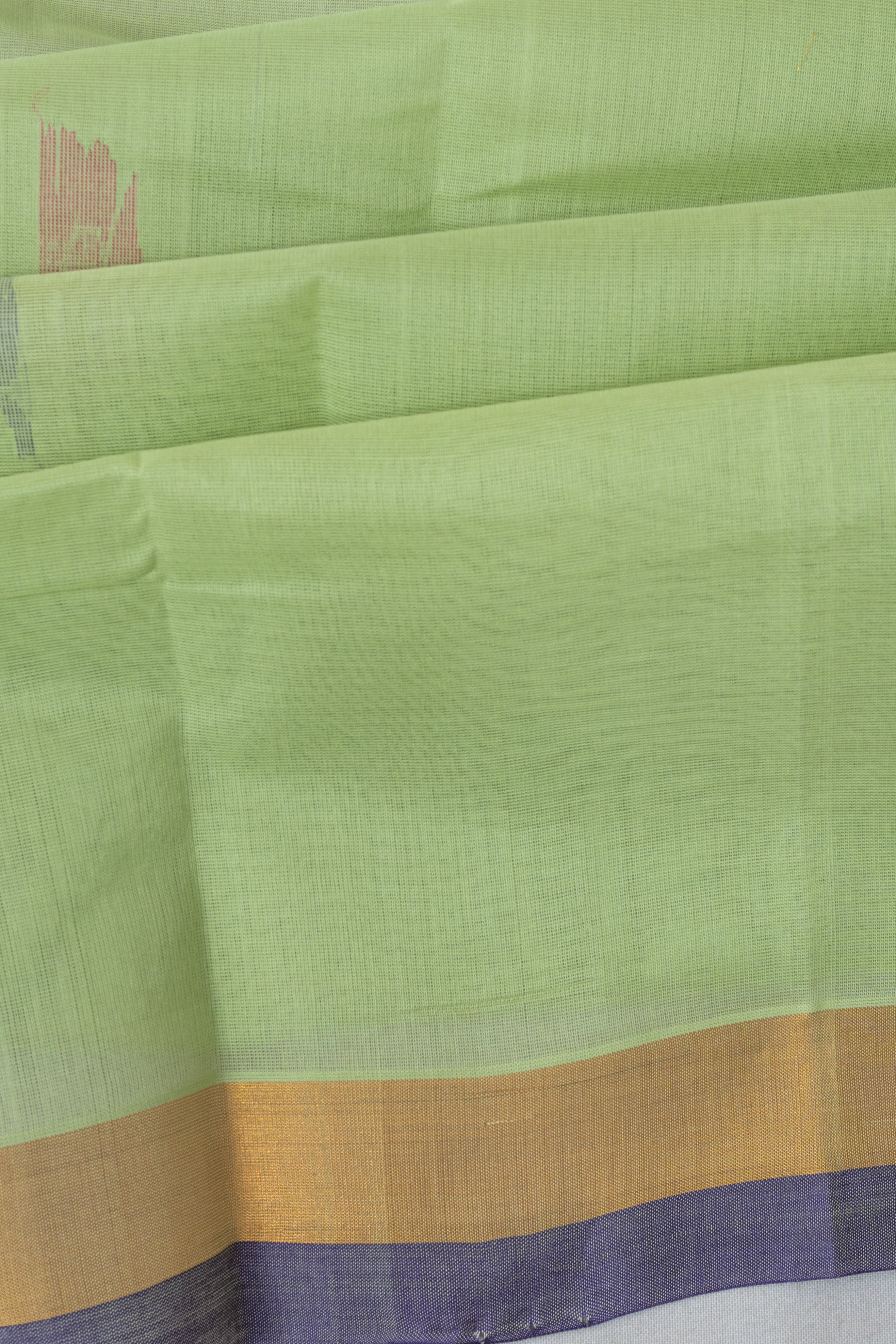 Uppada Cotton Butta Pastel Green Saree