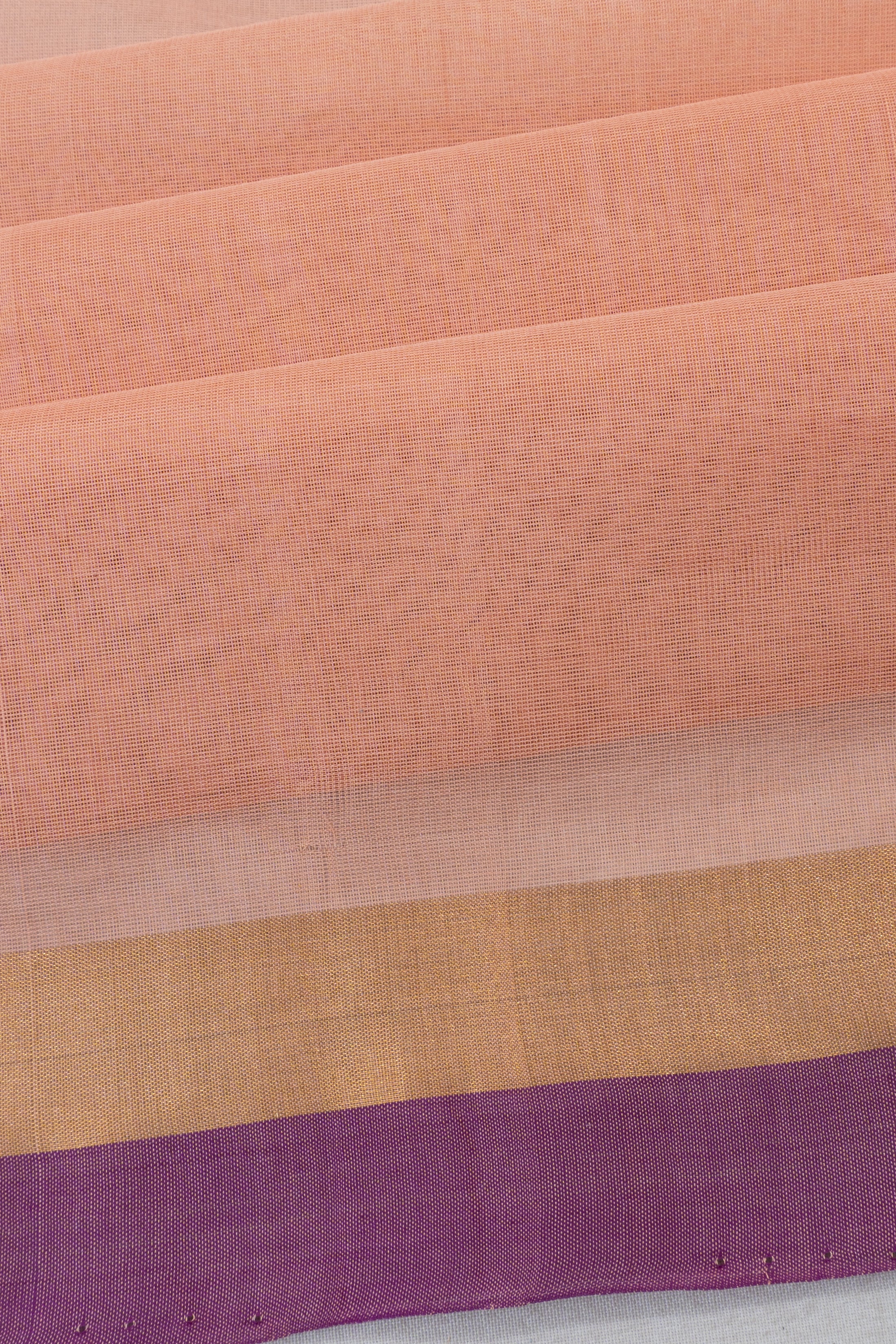 Uppada Cotton Butta Peach Saree