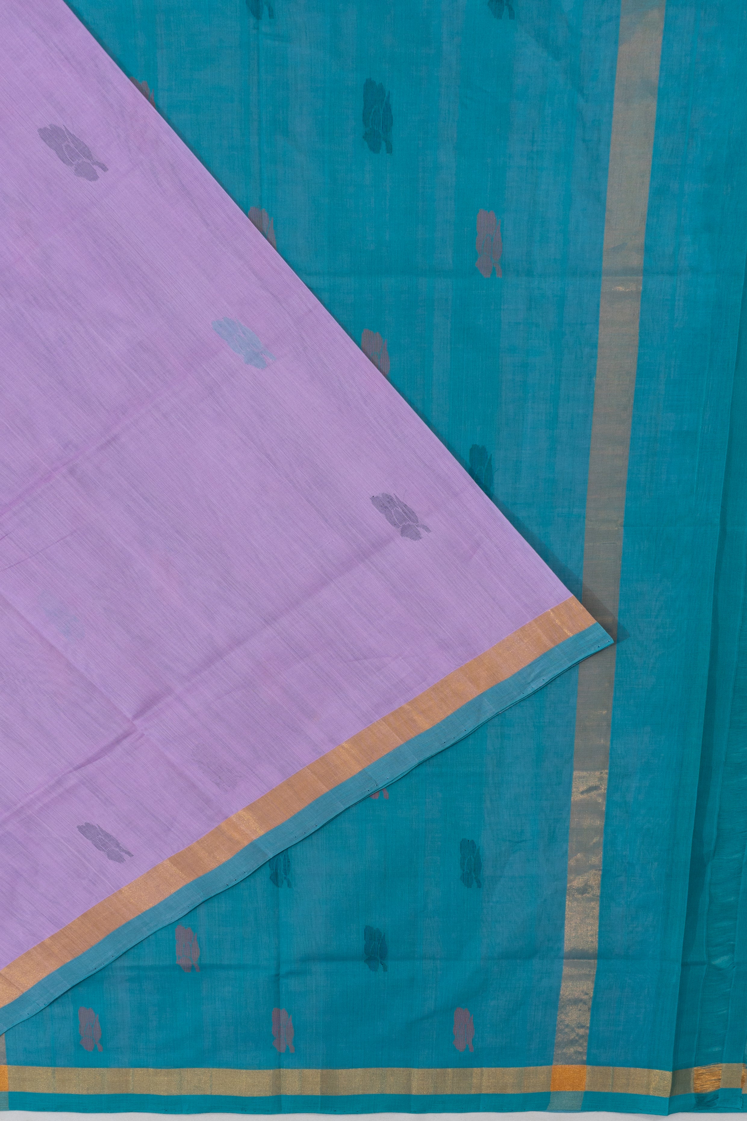 Uppada Cotton Butta Violet Saree