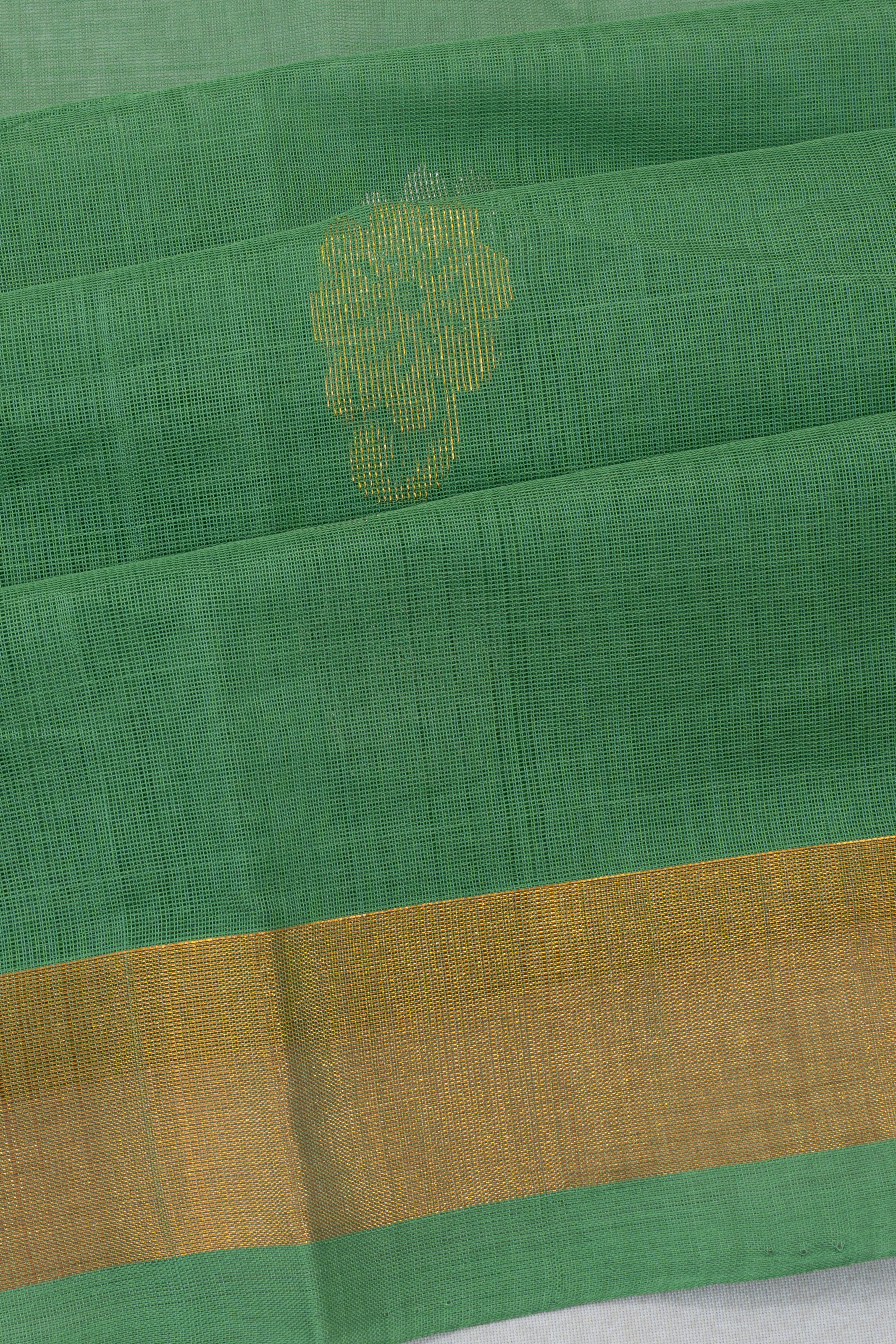 Uppada Cotton Butta Green Saree