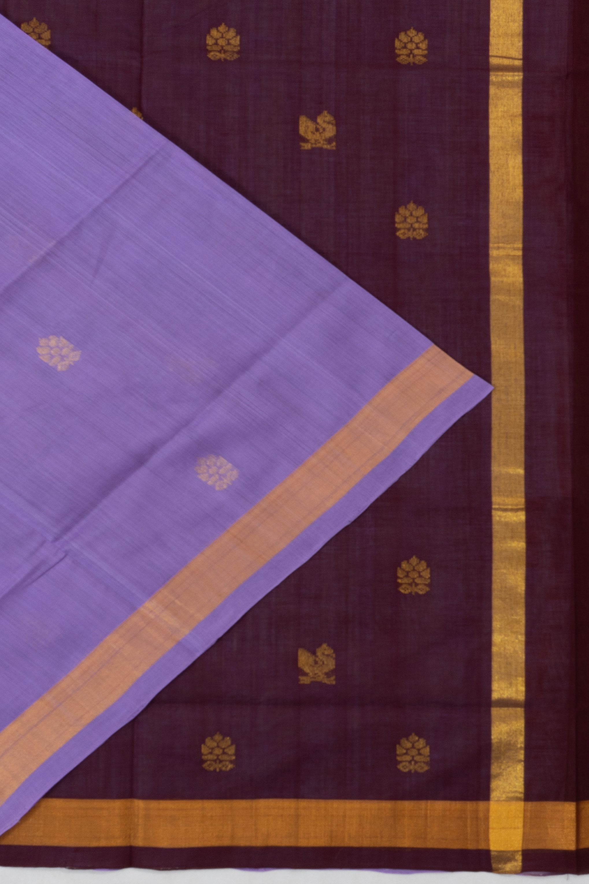 Uppada Cotton Butta Lavender Saree