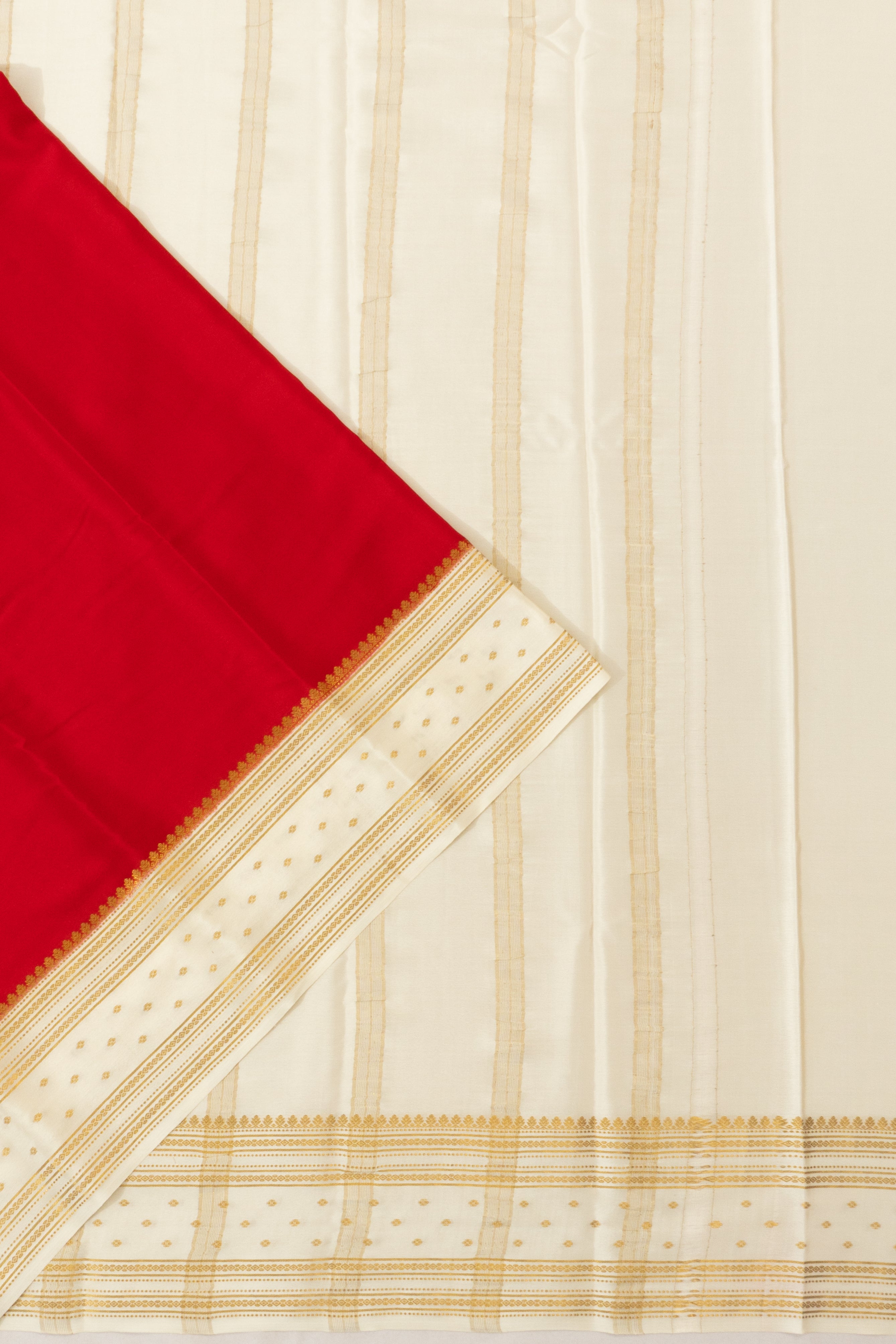 Mysore Silk Plain Red Saree